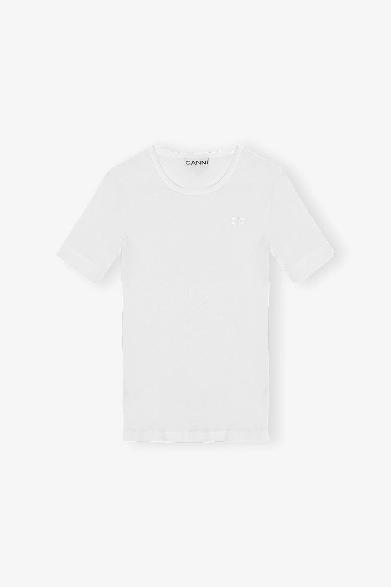 Soft Cotton Rib Short Sleeve  Bright White