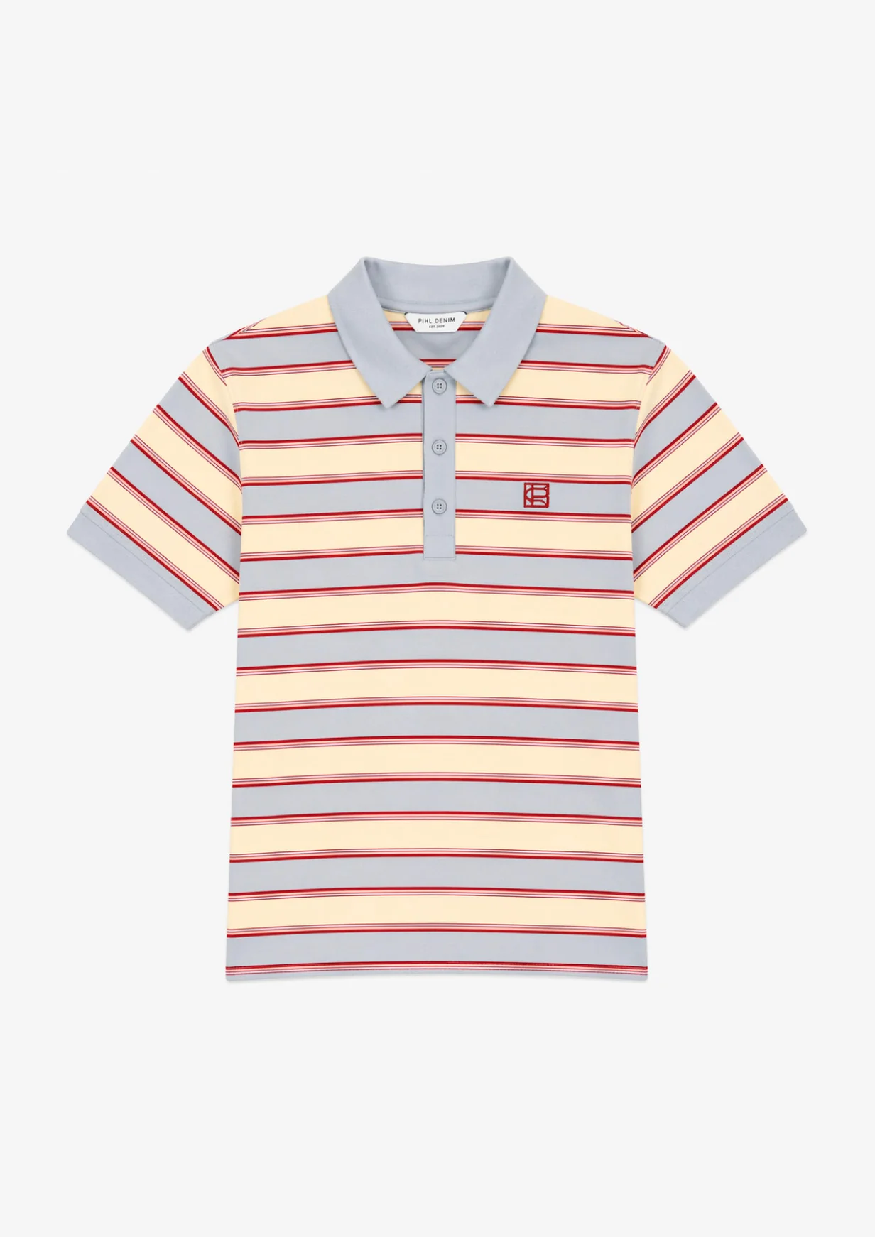 Evelyn polo tee Ocean Stripe