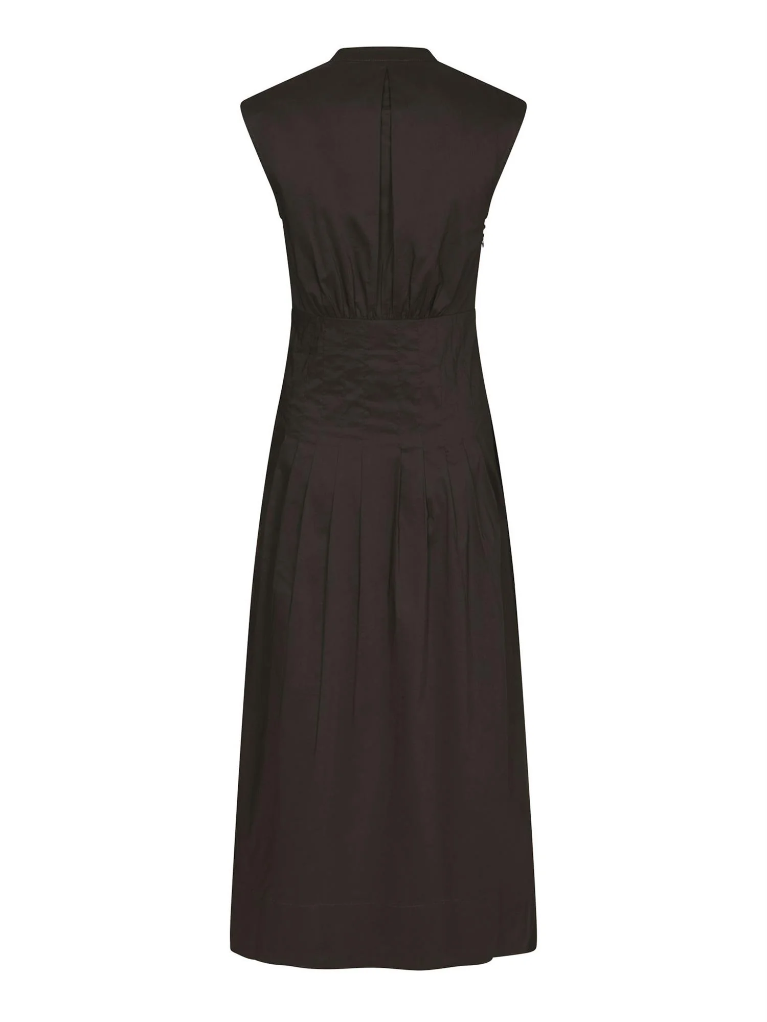 Irena Poplin Dress  Chocolate Brown - Image 2