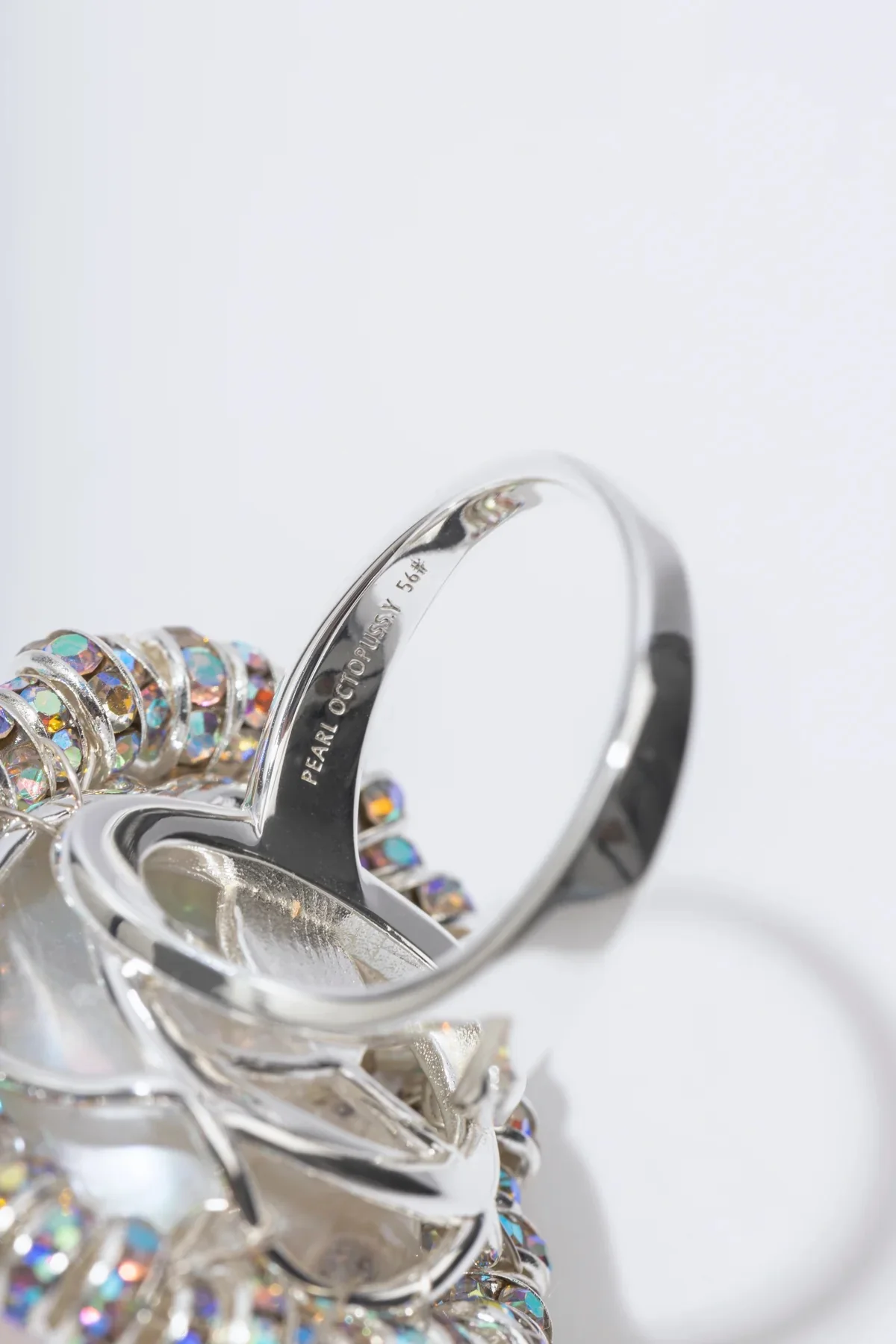 Baroque Dimond Ring  Silver - Image 2
