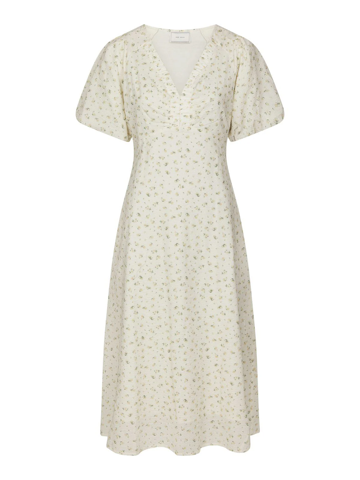 Illana Small Rose Flower Dress  Light Yellow