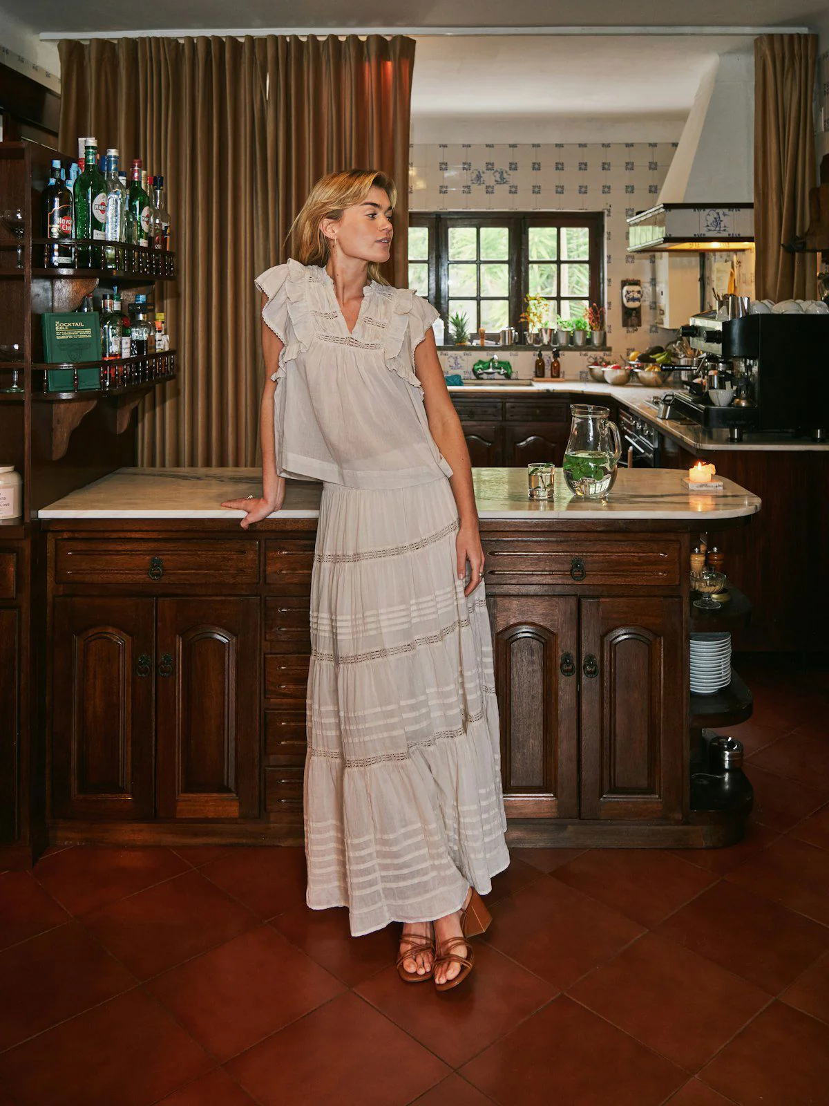 Felicia S Voile Skirt  Ivory - Image 3