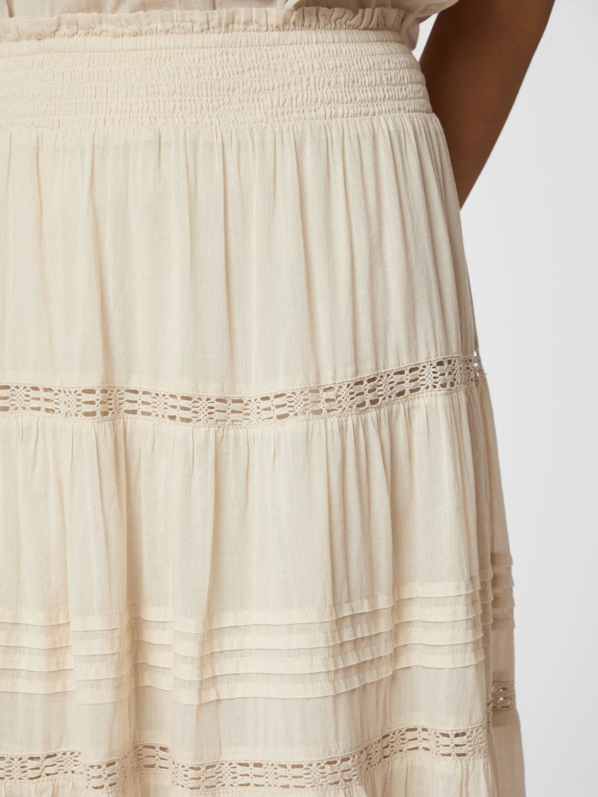 Felicia S Voile Skirt  Ivory - Image 4
