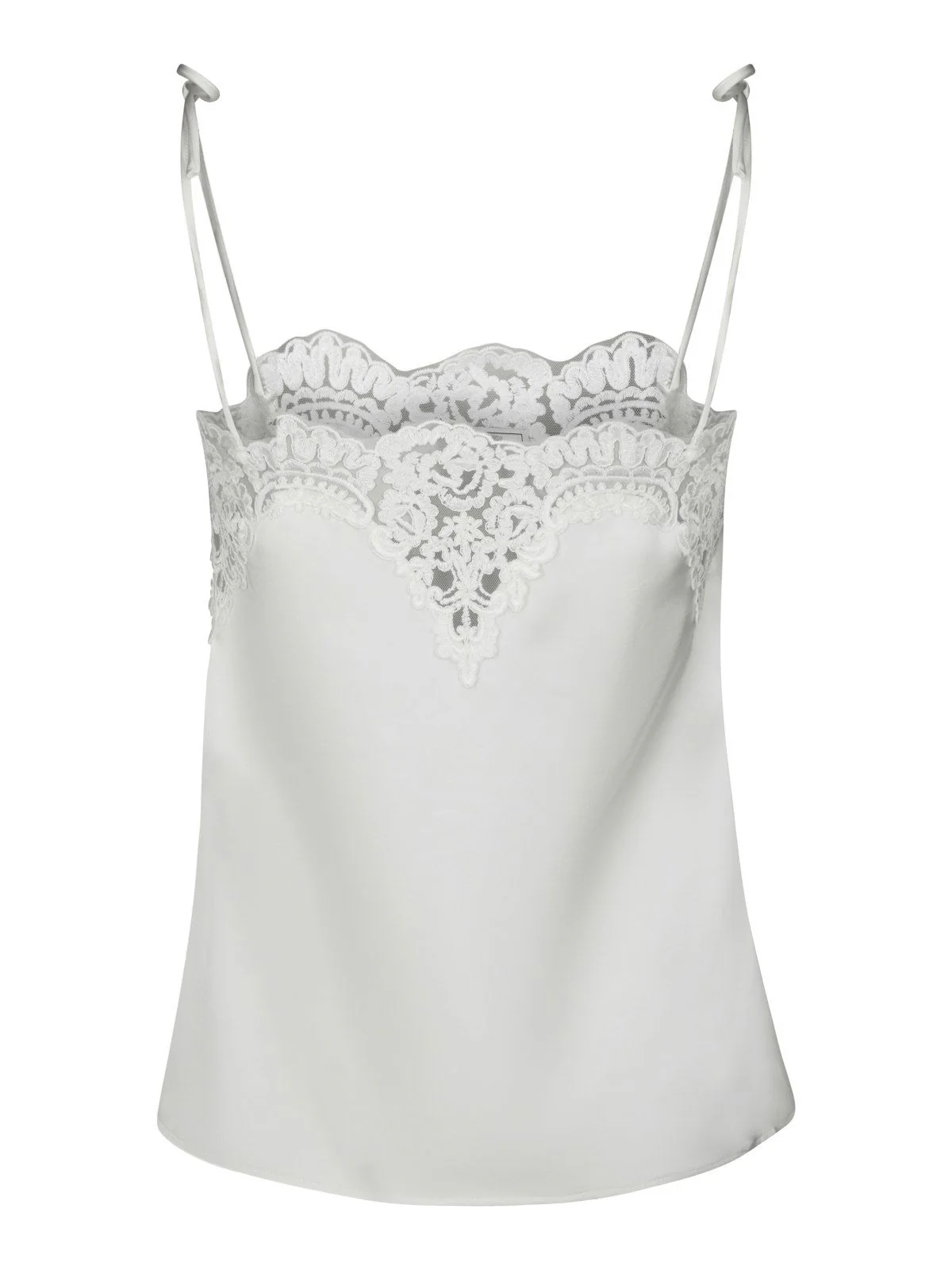 Kaela Heavy Sateen Lace Top  Pearl - Image 8