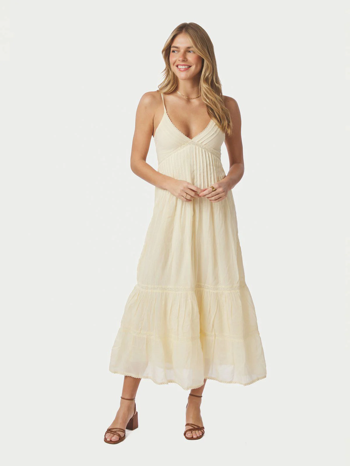 Elorie S Voile Dress  Butter Yellow - Image 7