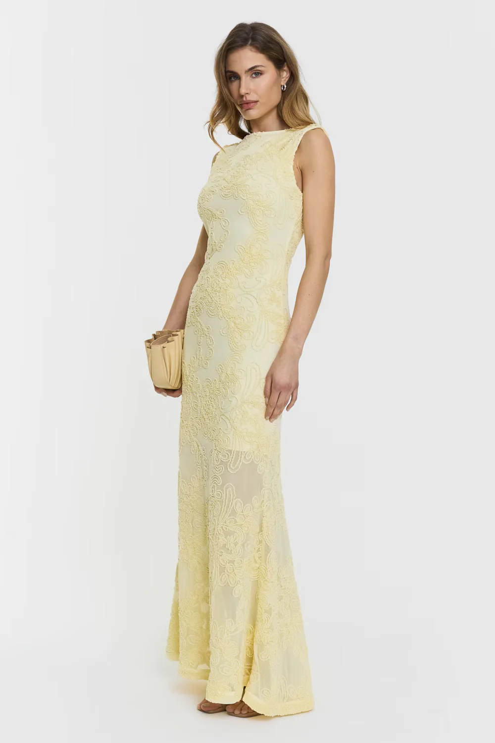 Daphne Dress  Pale Yellow - Image 3