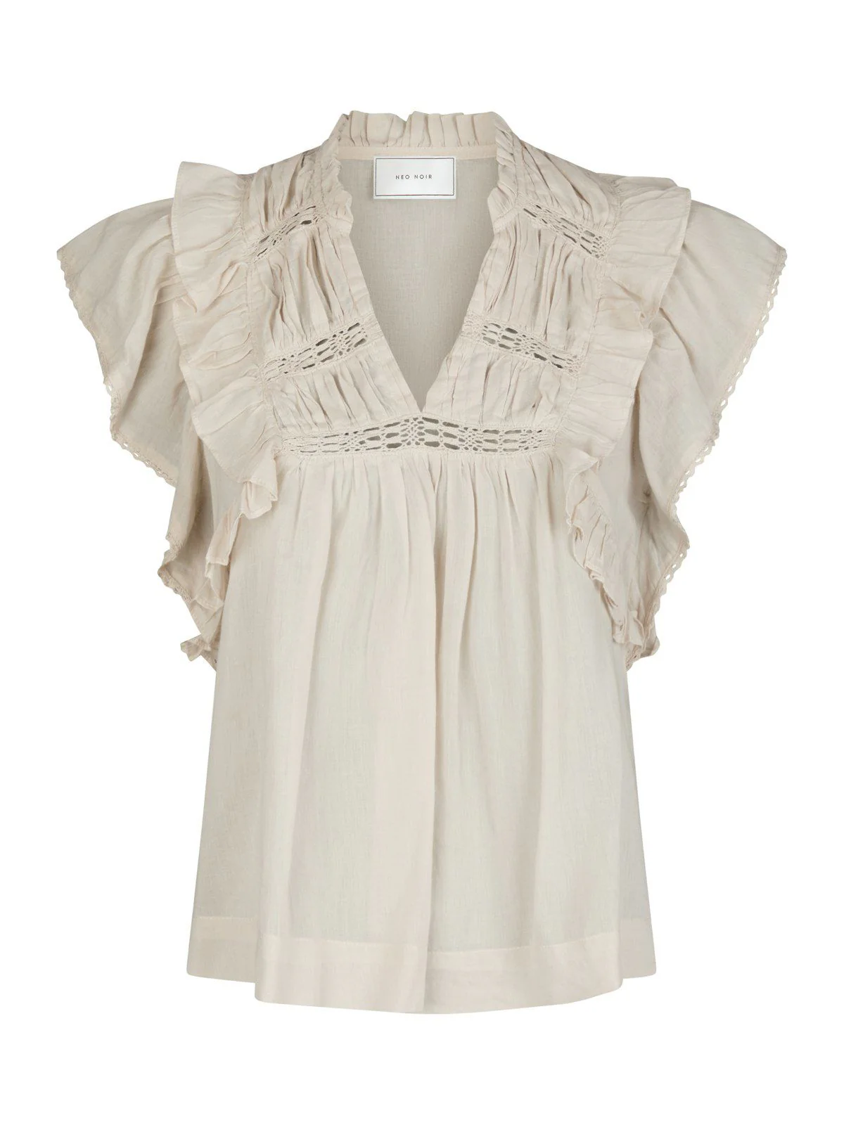 Jayla S Voile Top Ivory