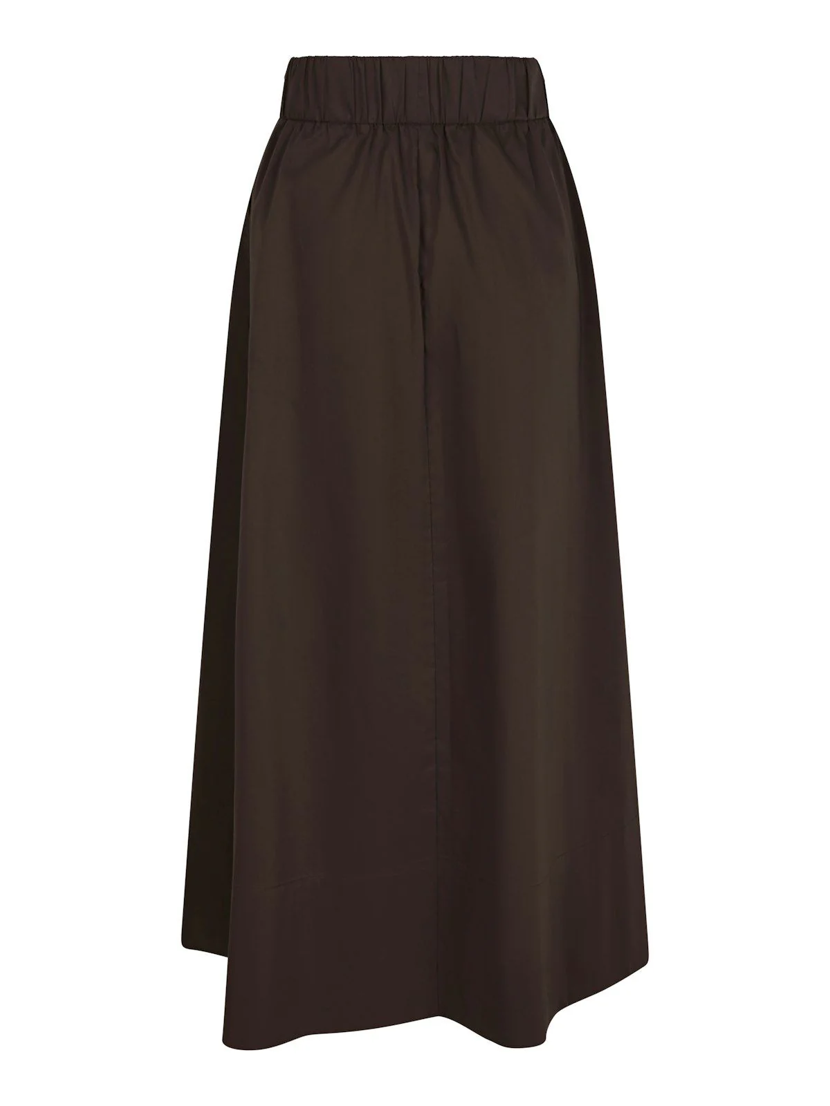Yara Long Poplin Skirt  Chocolate Brown - Image 6