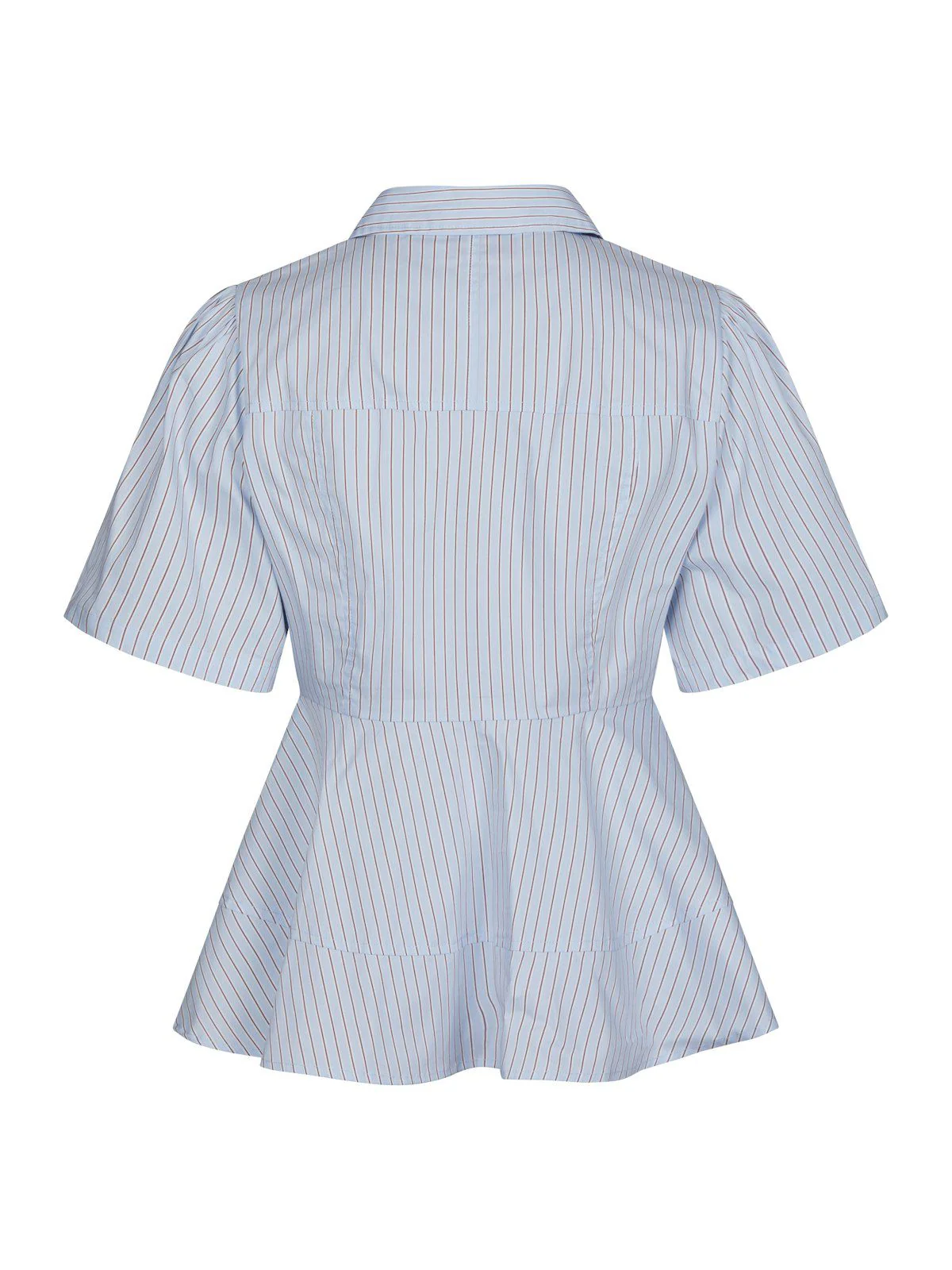 Janelle Stripe Shirt  Blue/Brown Stripe - Image 9