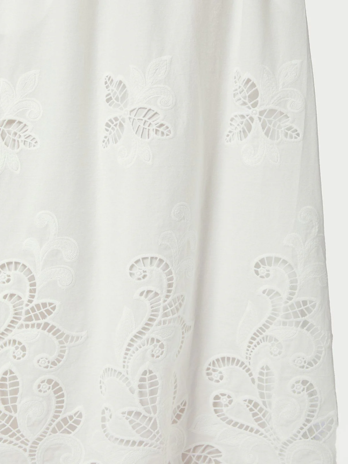 Yara Long Emb Skirt White - Image 5