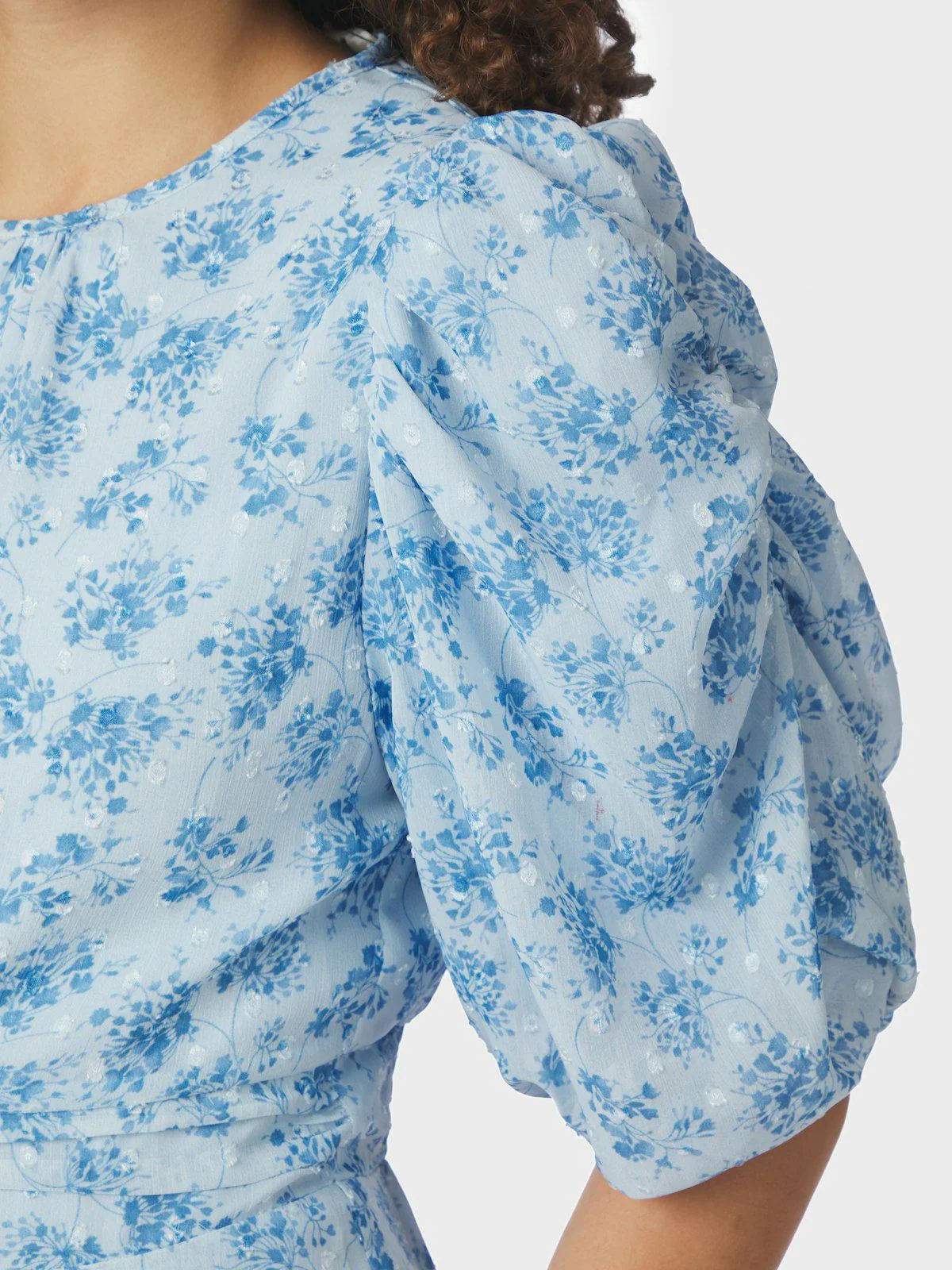 Kikka Chiffon Flower Dress  Light Blue - Image 2