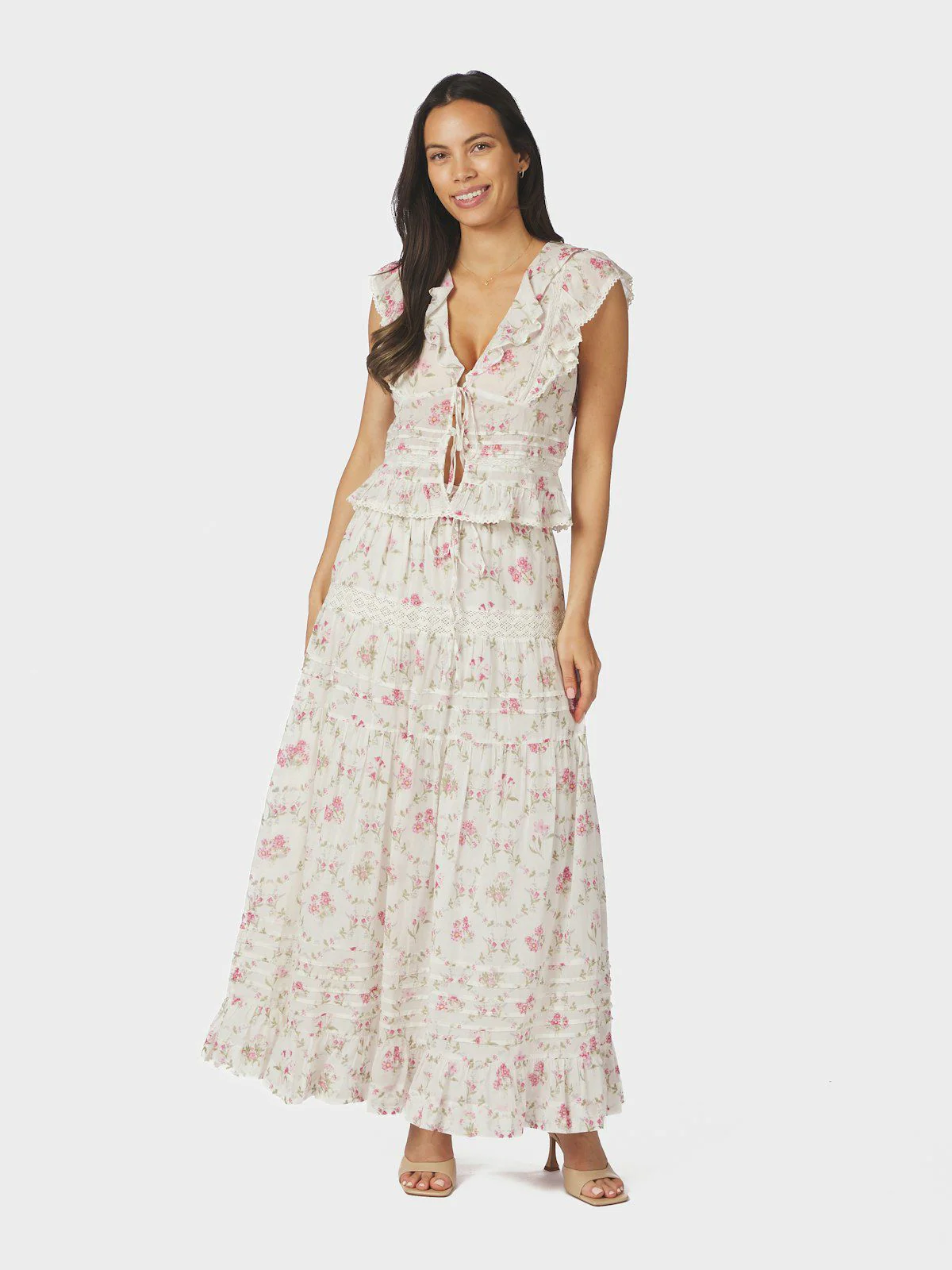 Fippo Spring Flower Skirt  Off White - Image 5