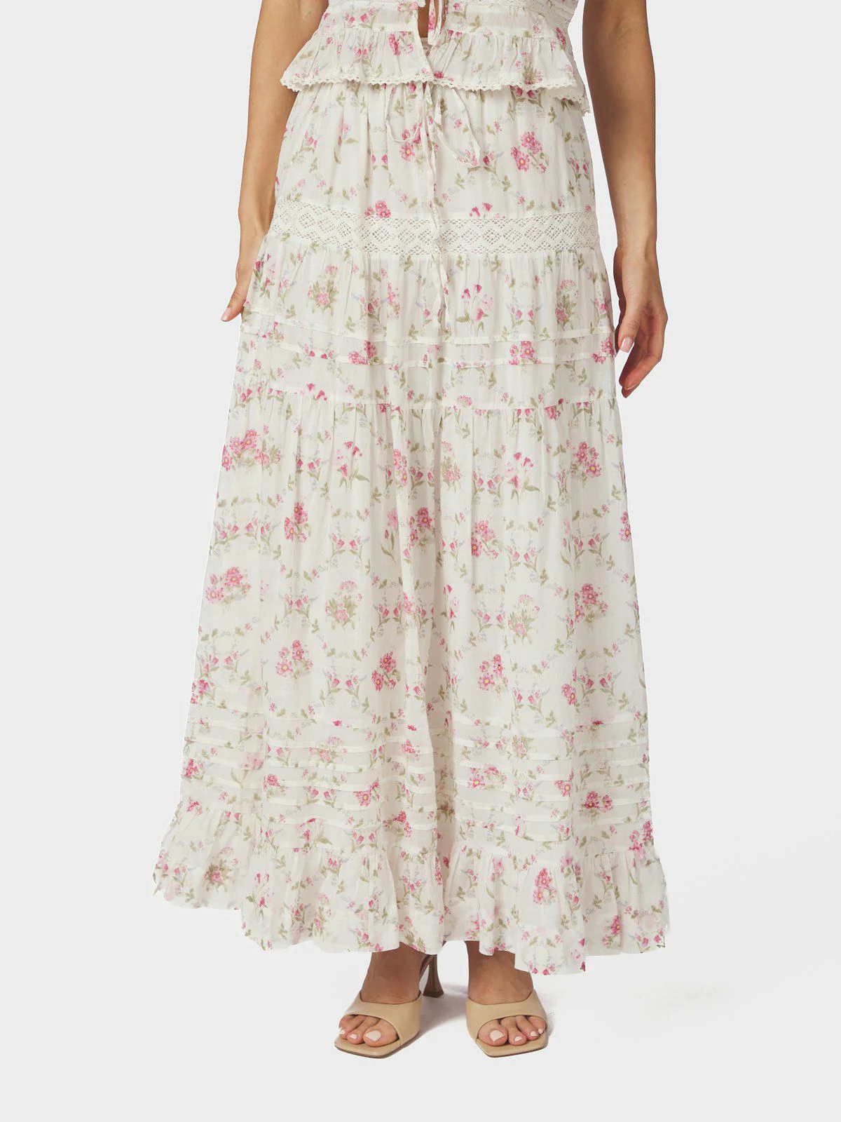 Fippo Spring Flower Skirt  Off White - Image 7