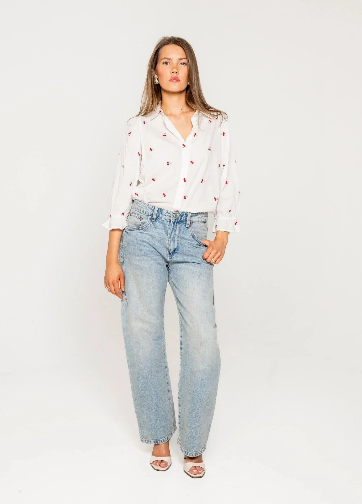 Amy Blouse Cherry  Cherry - Image 3