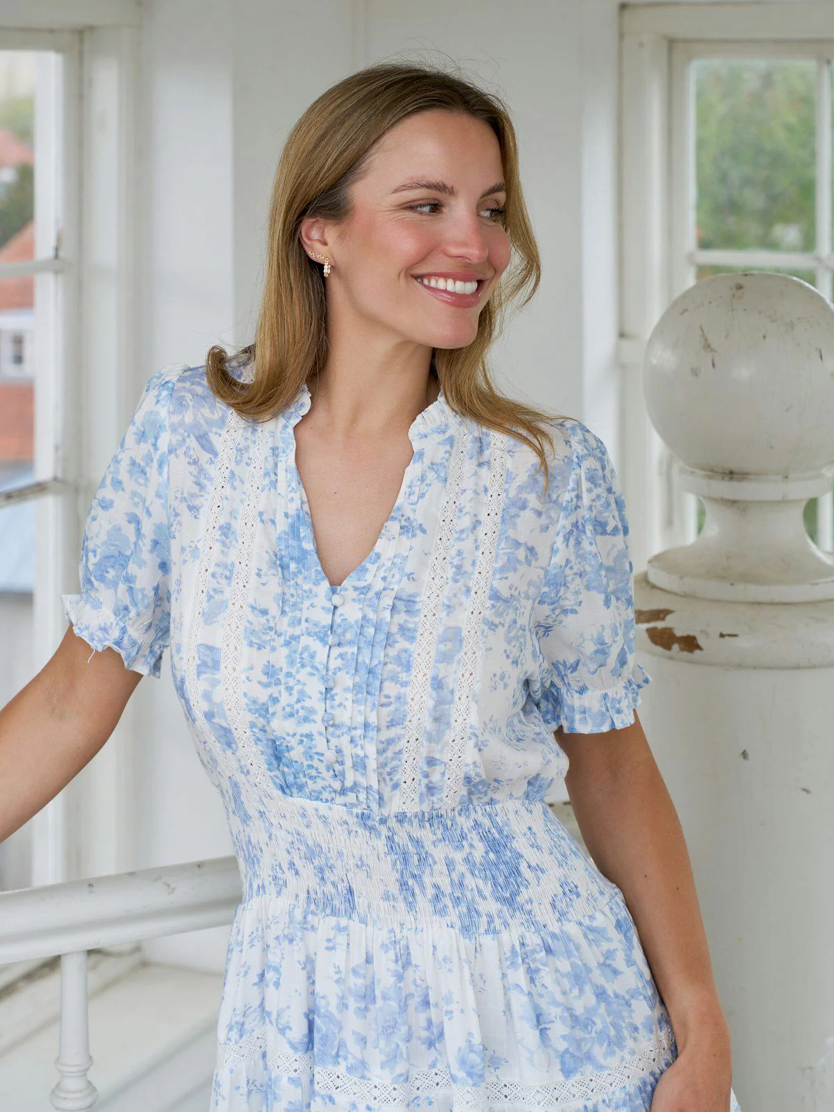 Constance Porcelain Dress  Light Blue - Image 4
