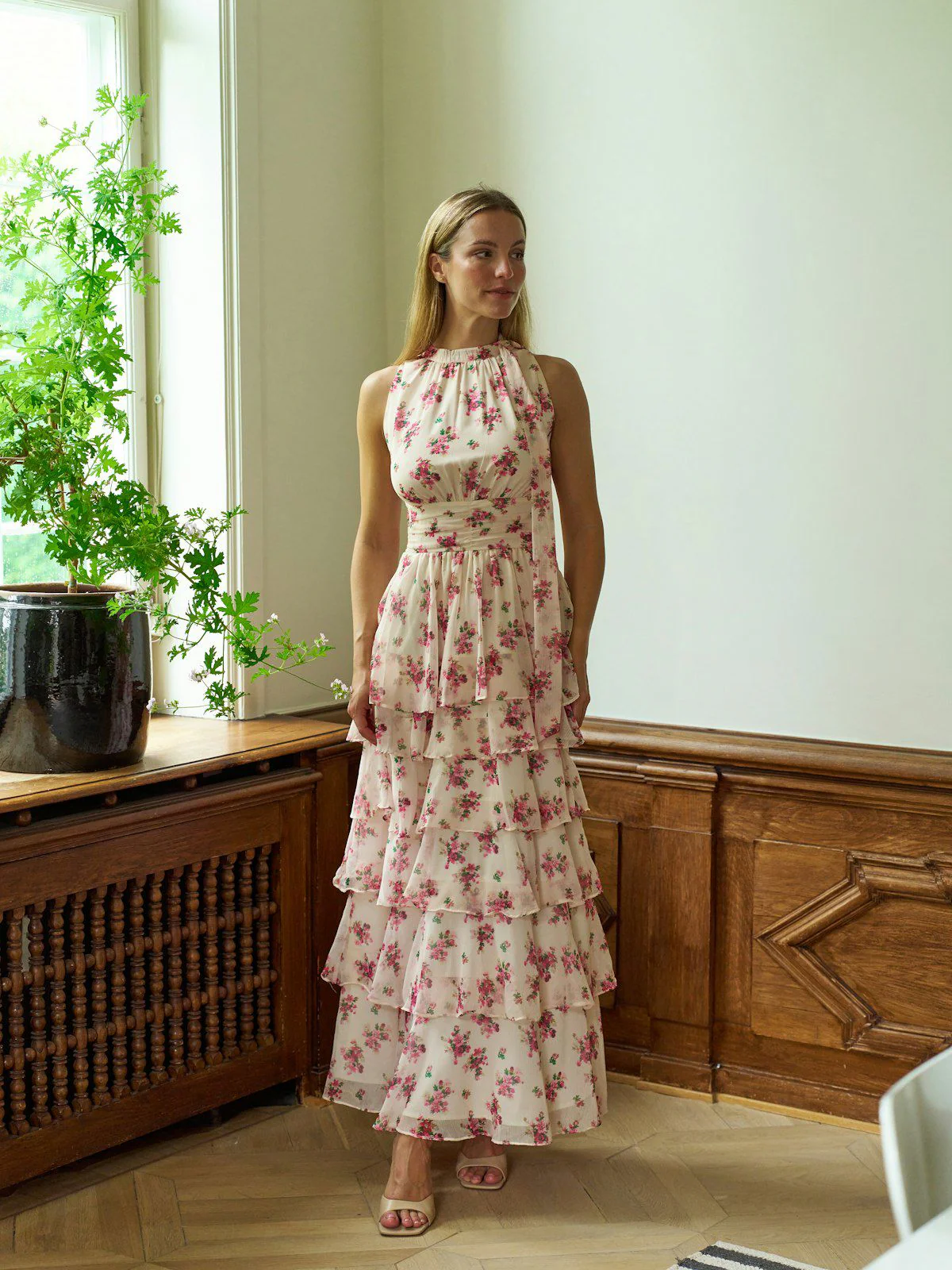Marli Amazing Chiffon Rose Dress  Rose - Image 2