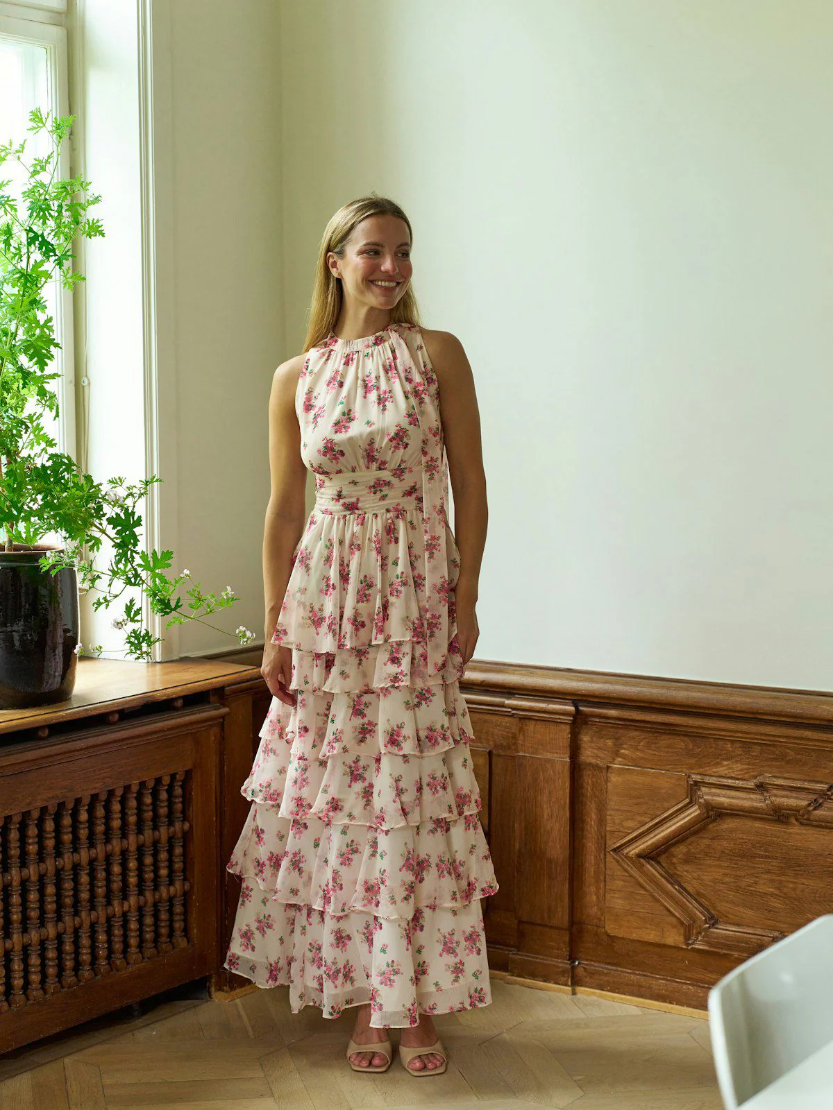 Marli Amazing Chiffon Rose Dress  Rose - Image 5