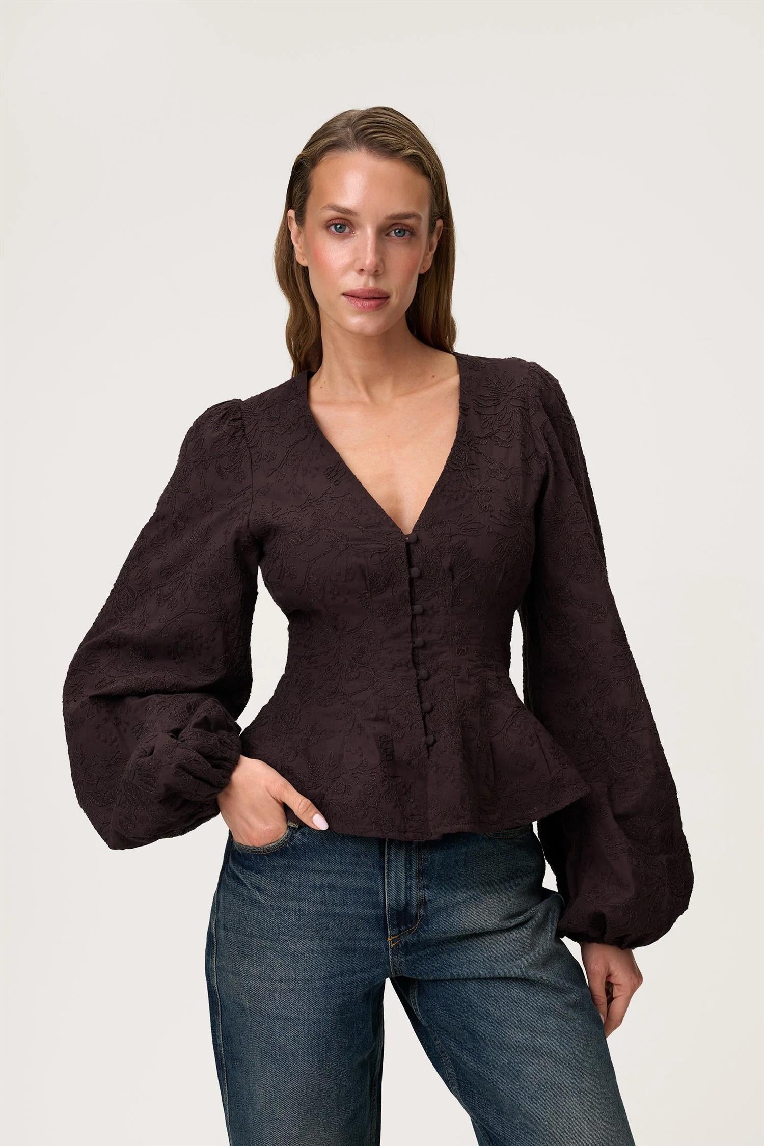 PALENA BLOUSE Brown - Image 2