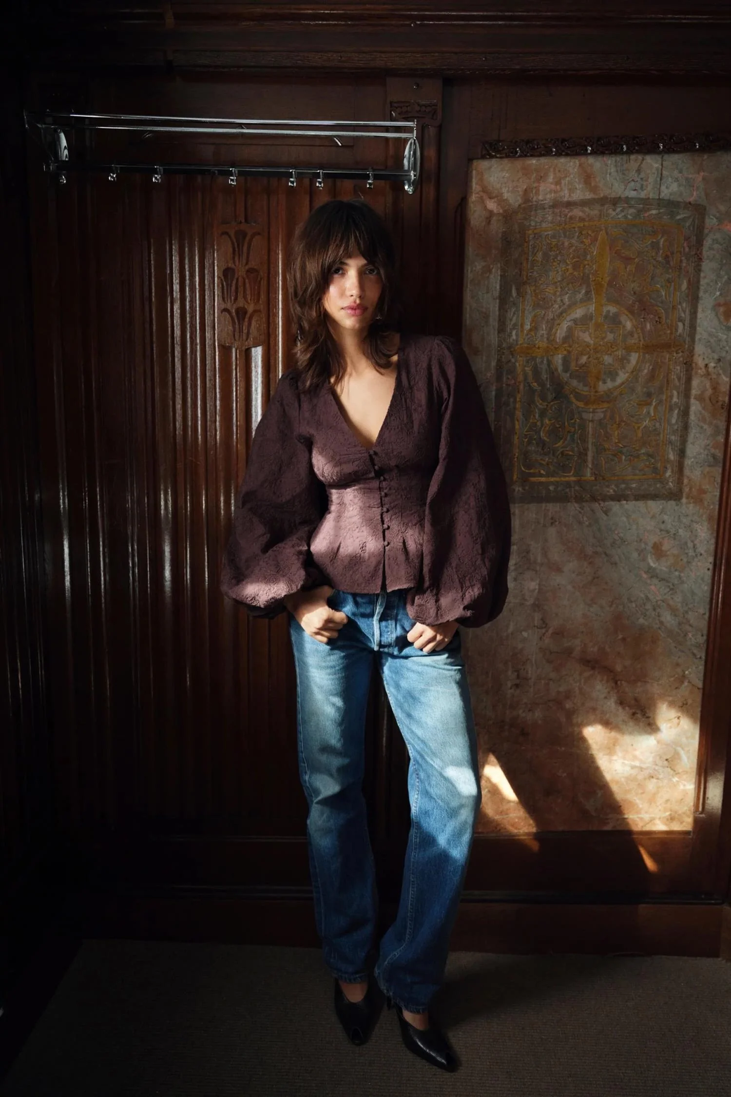 PALENA BLOUSE Brown - Image 5