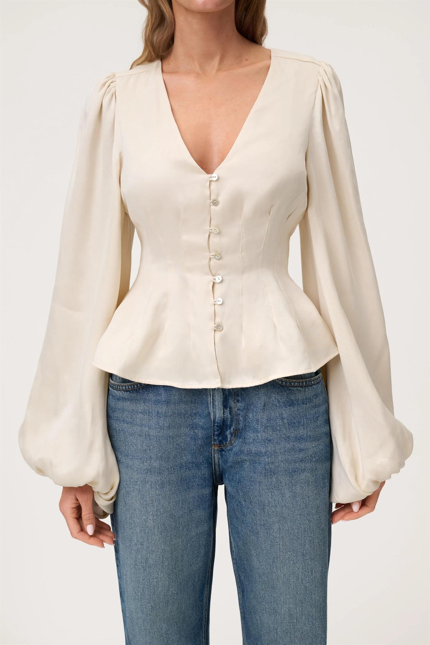 PALENA BLOUSE  Ivory - Image 4
