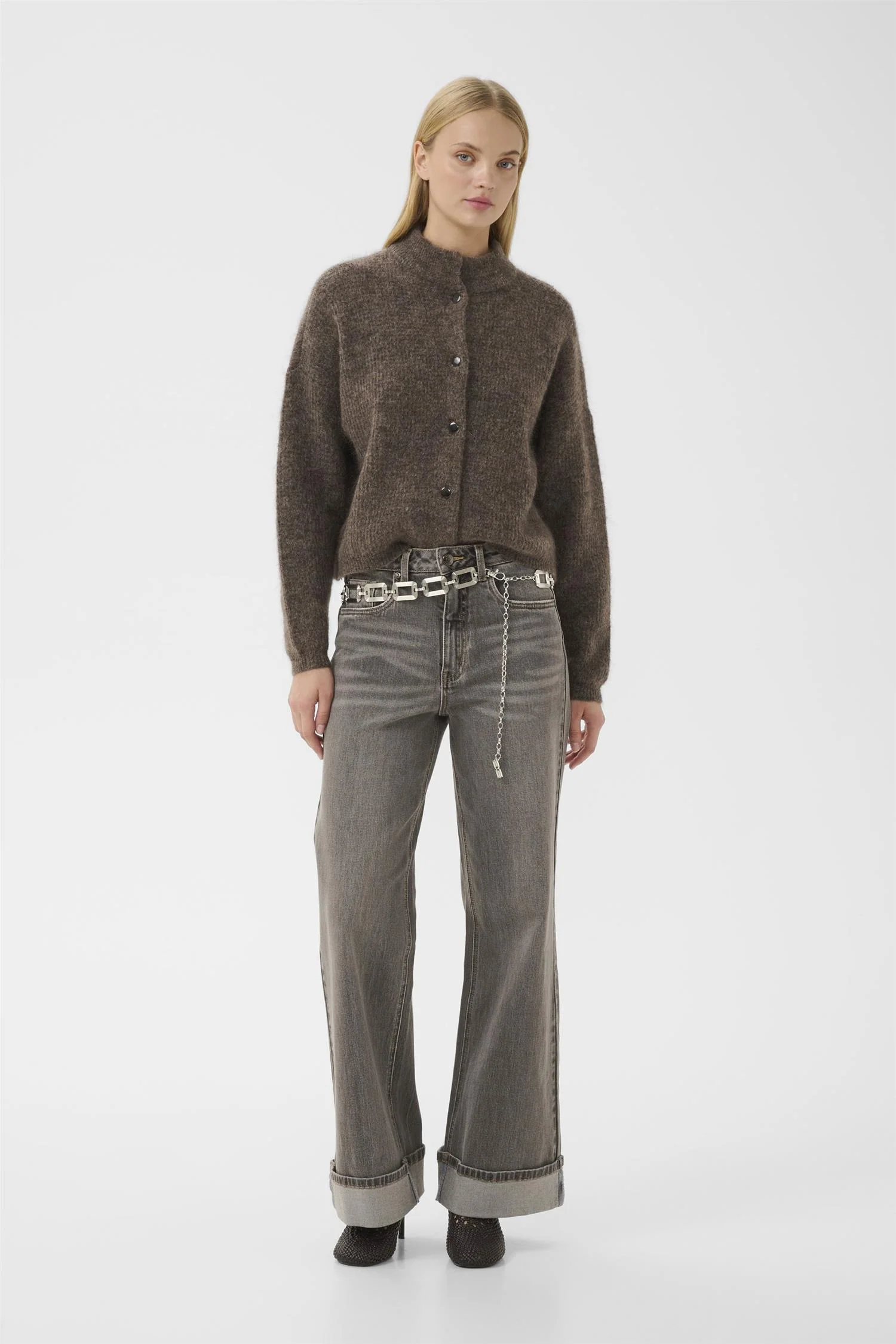 Debbie Cardigan  Chestnut Melange - Image 7
