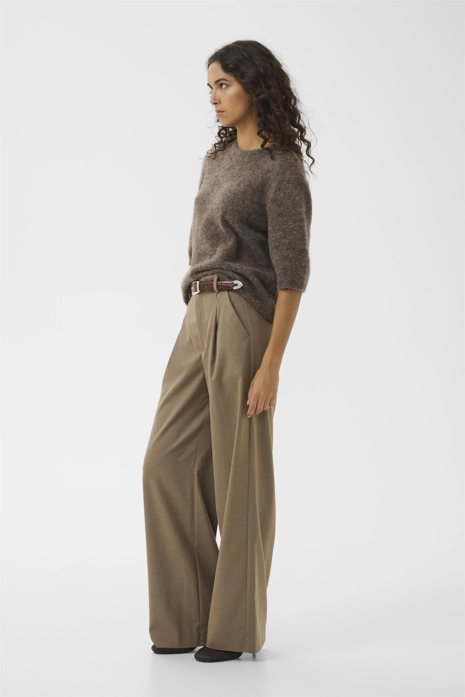 Debbie Ss Tee  Chestnut Melange - Image 4