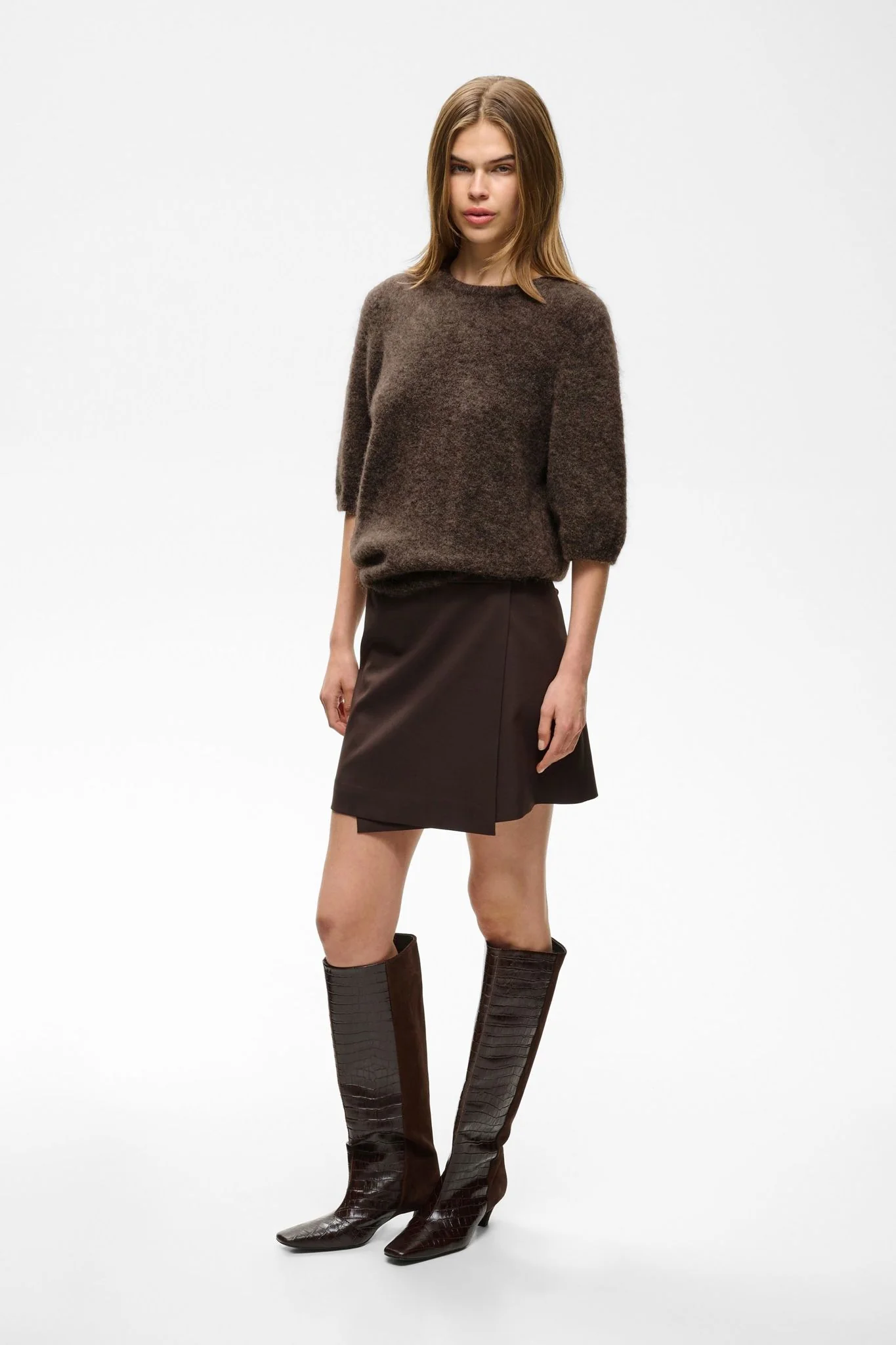 Debbie Ss Tee  Chestnut Melange - Image 5