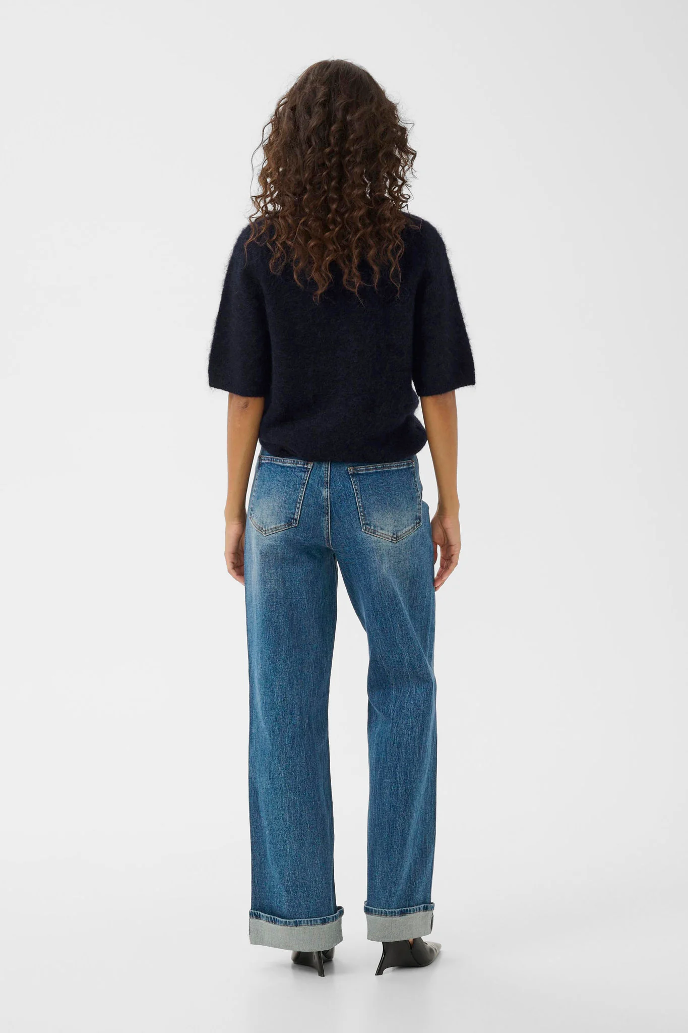 Debbie Ss Tee  Navy Melange - Image 4