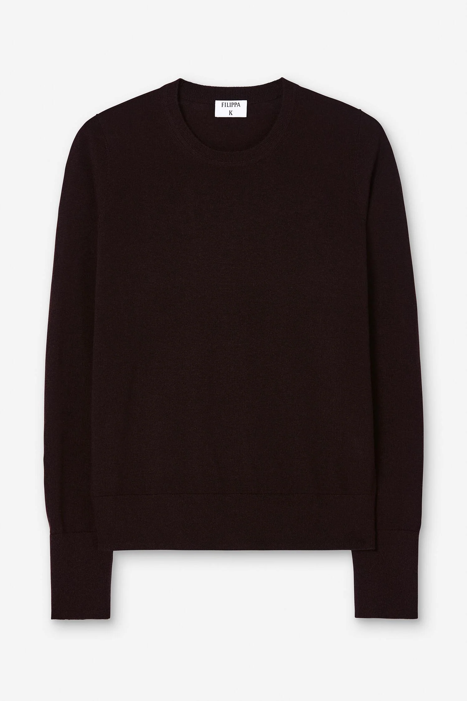 merino r-neck sweater  Dark Chocolate