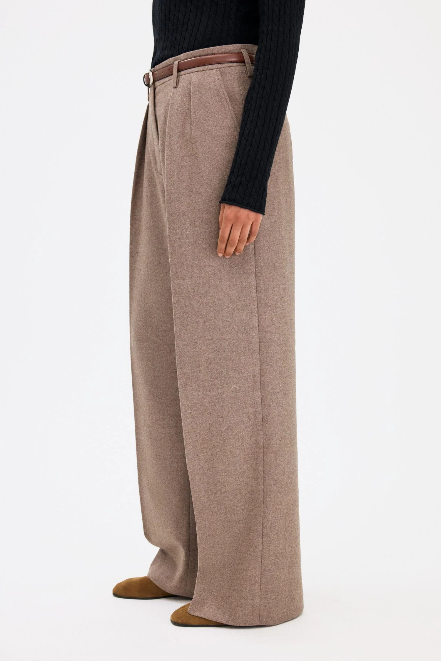 paloma flannel trousers  Driftwood - Image 3