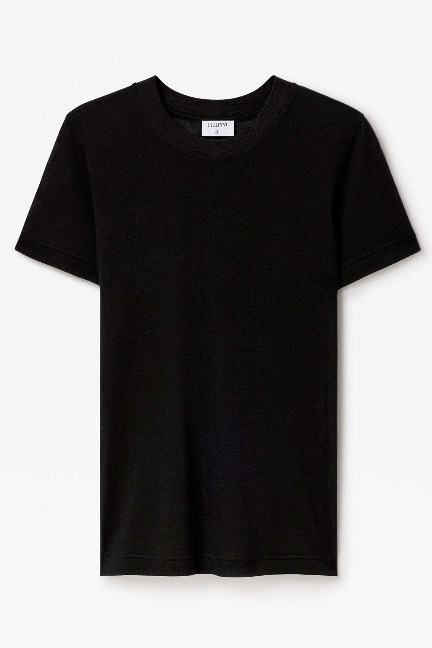 lyocell cashmere tee  Black
