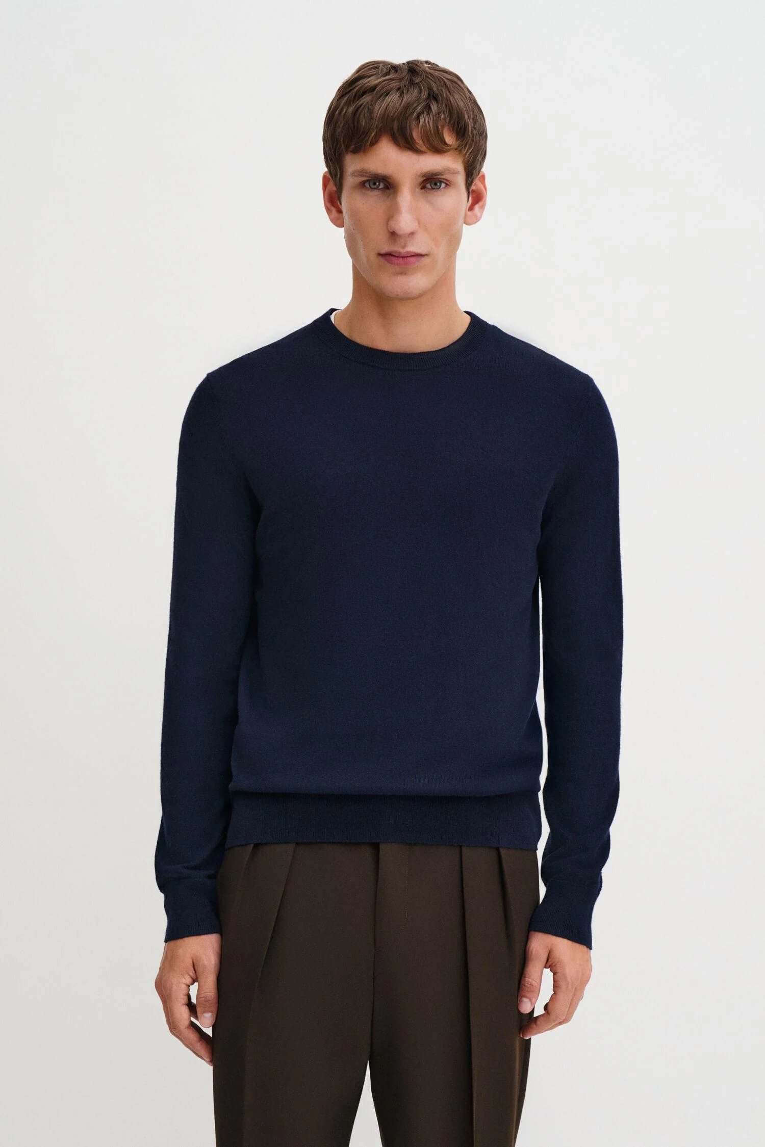 cotton merino sweater  Navy - Image 2