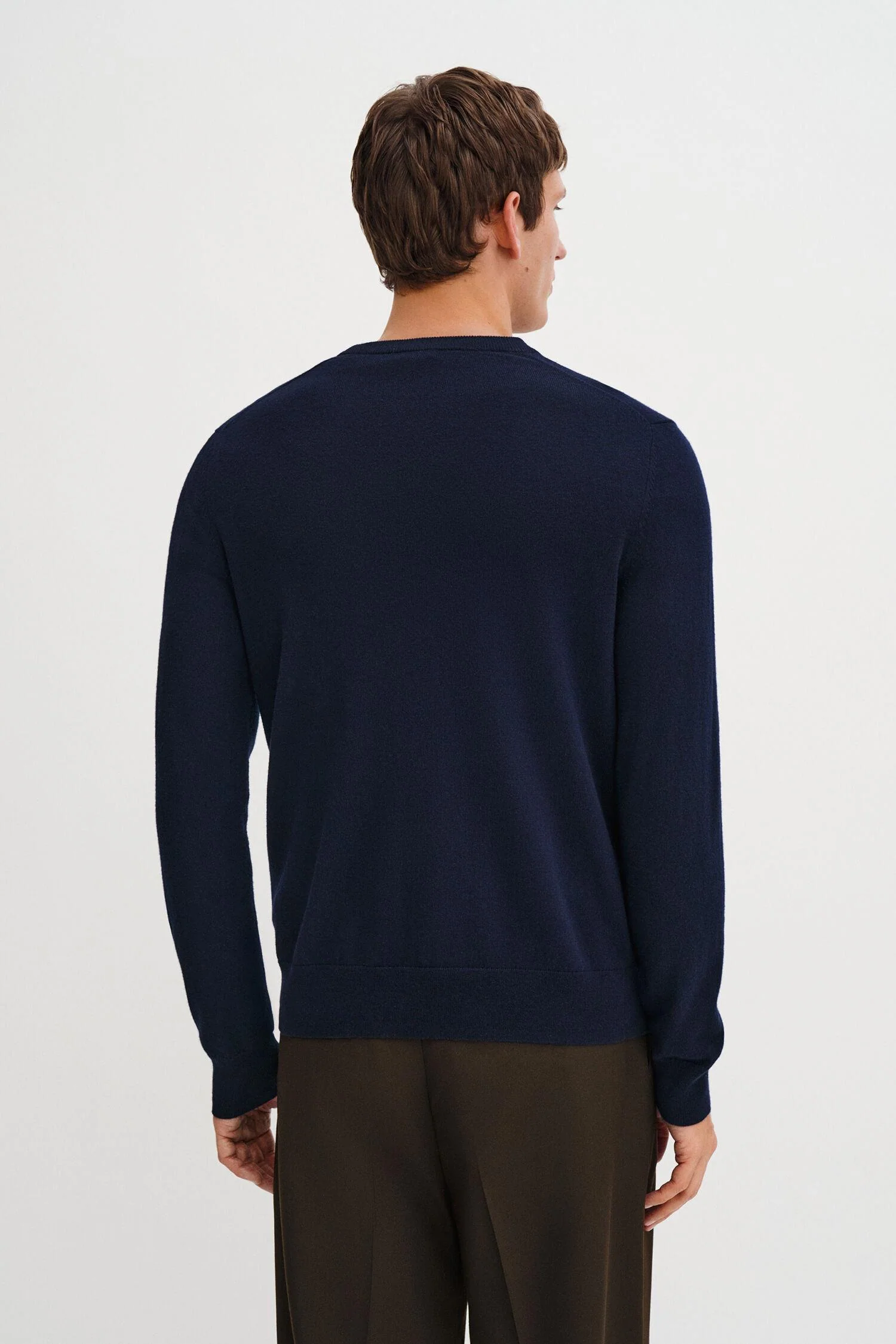 cotton merino sweater  Navy - Image 3