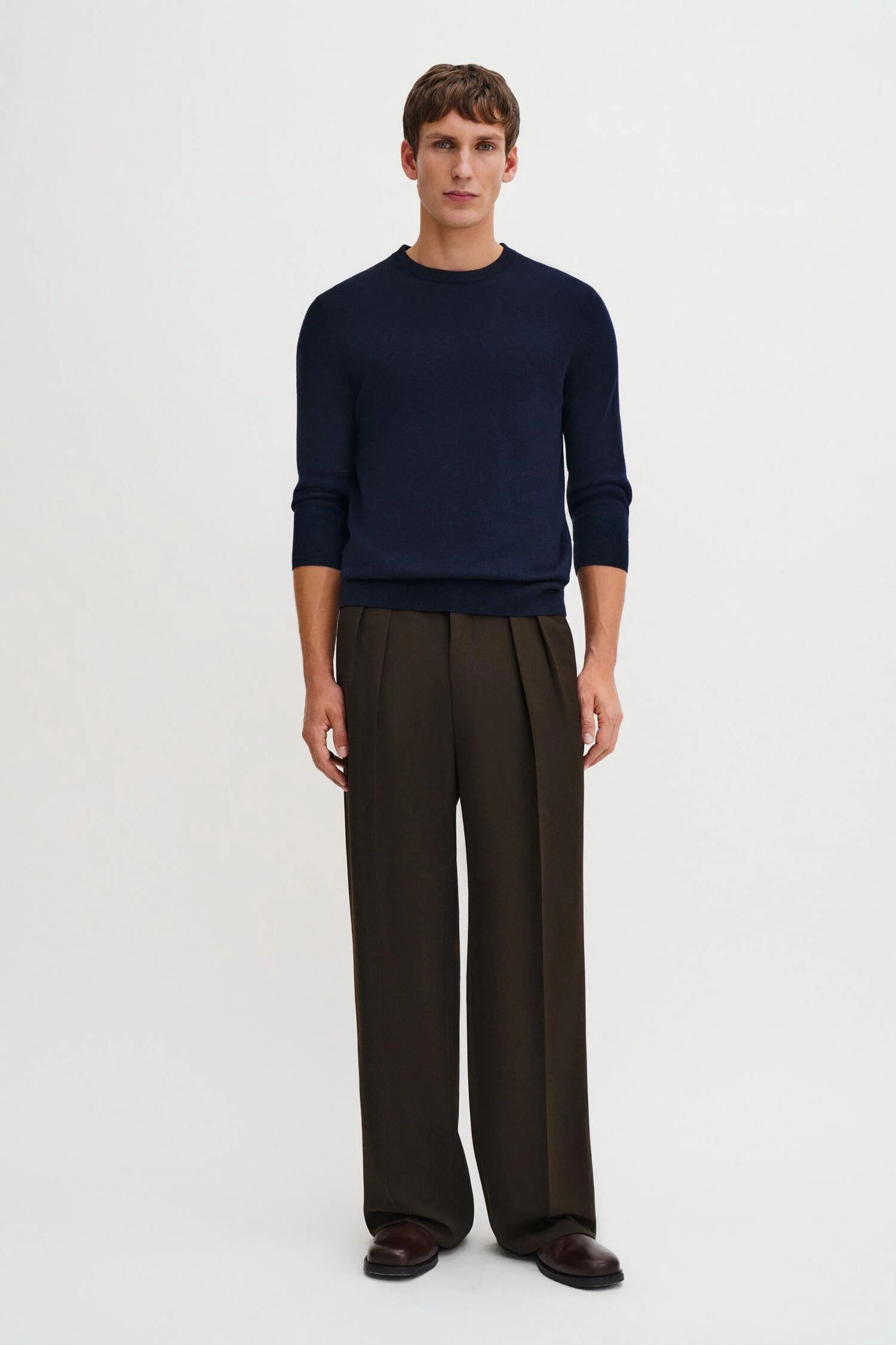 cotton merino sweater  Navy - Image 4