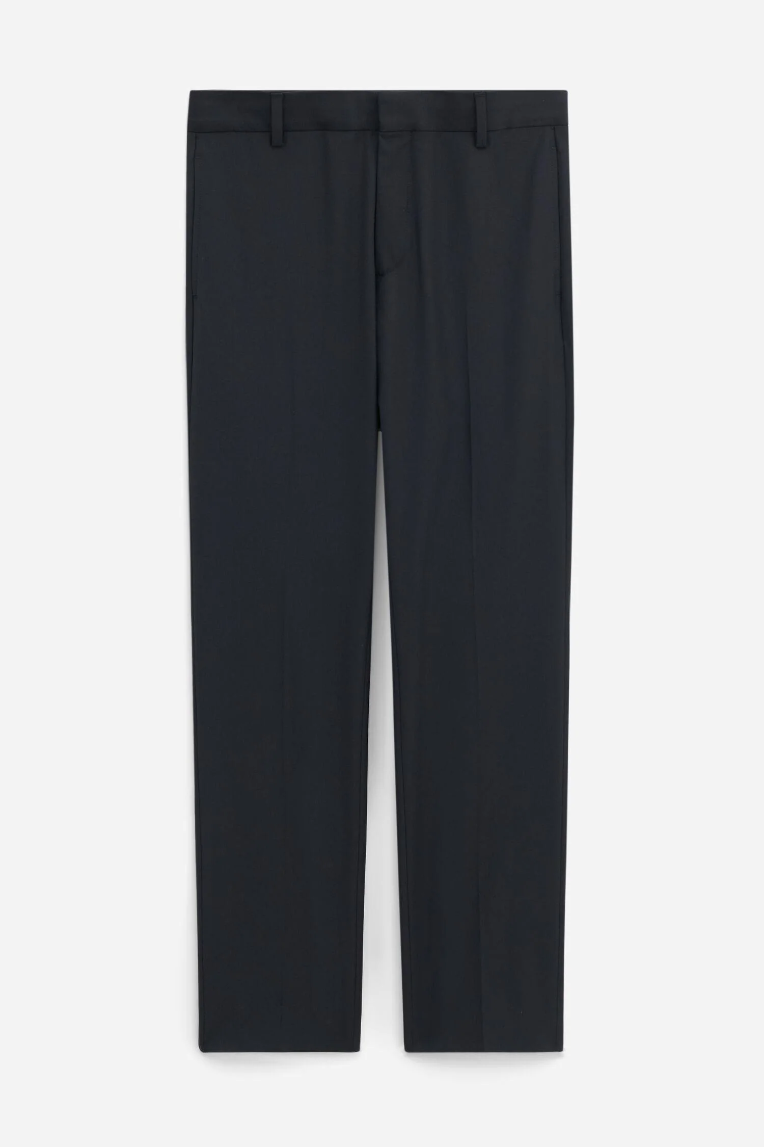 slim tapered wool trousers  Black