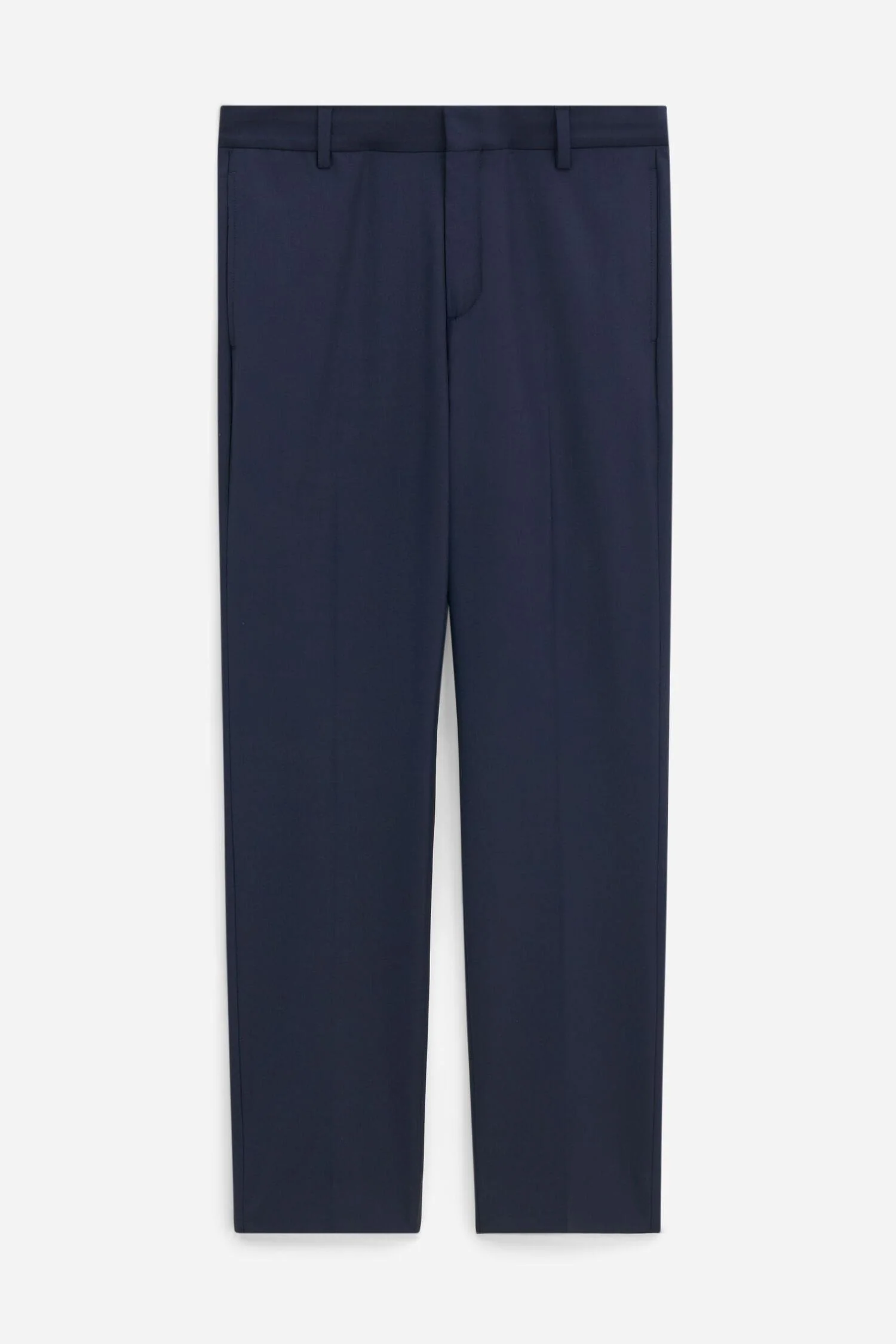 slim tapered wool trousers  Dark Navy