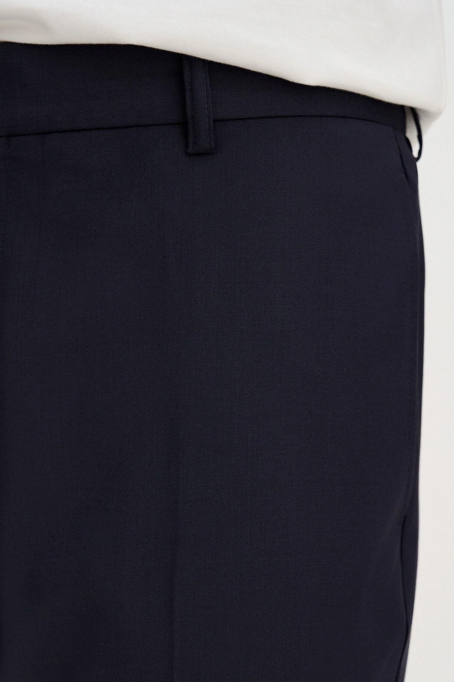 slim tapered wool trousers  Dark Navy - Image 5