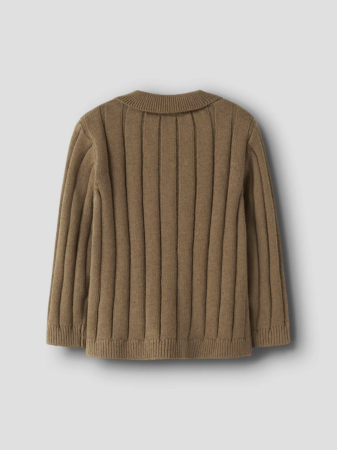 Nmmlomon Ls Loose Knit Polo Lil  Lysebrun - Image 5