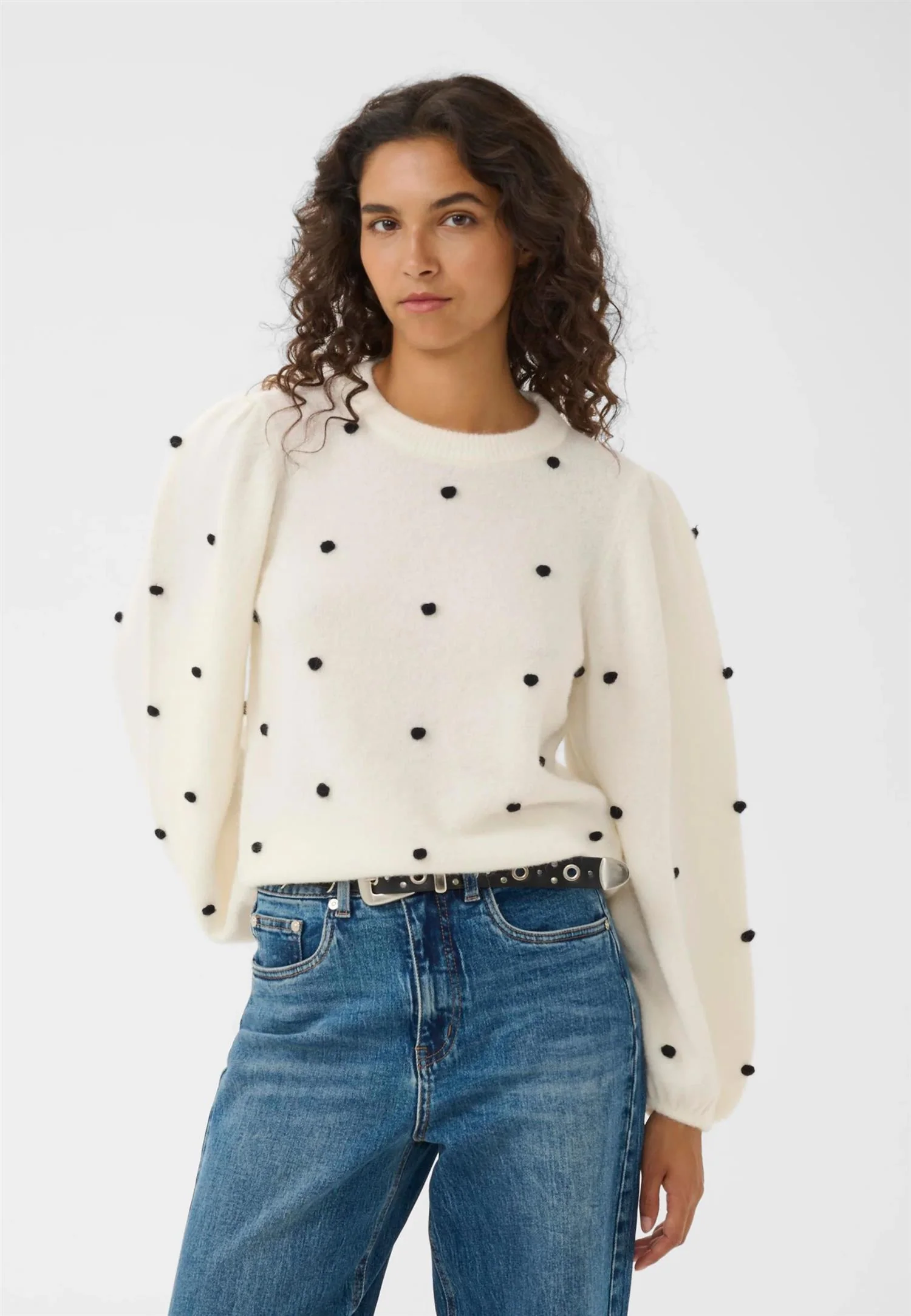 GZALPHA DOT PULLOVER Ivory - Image 2