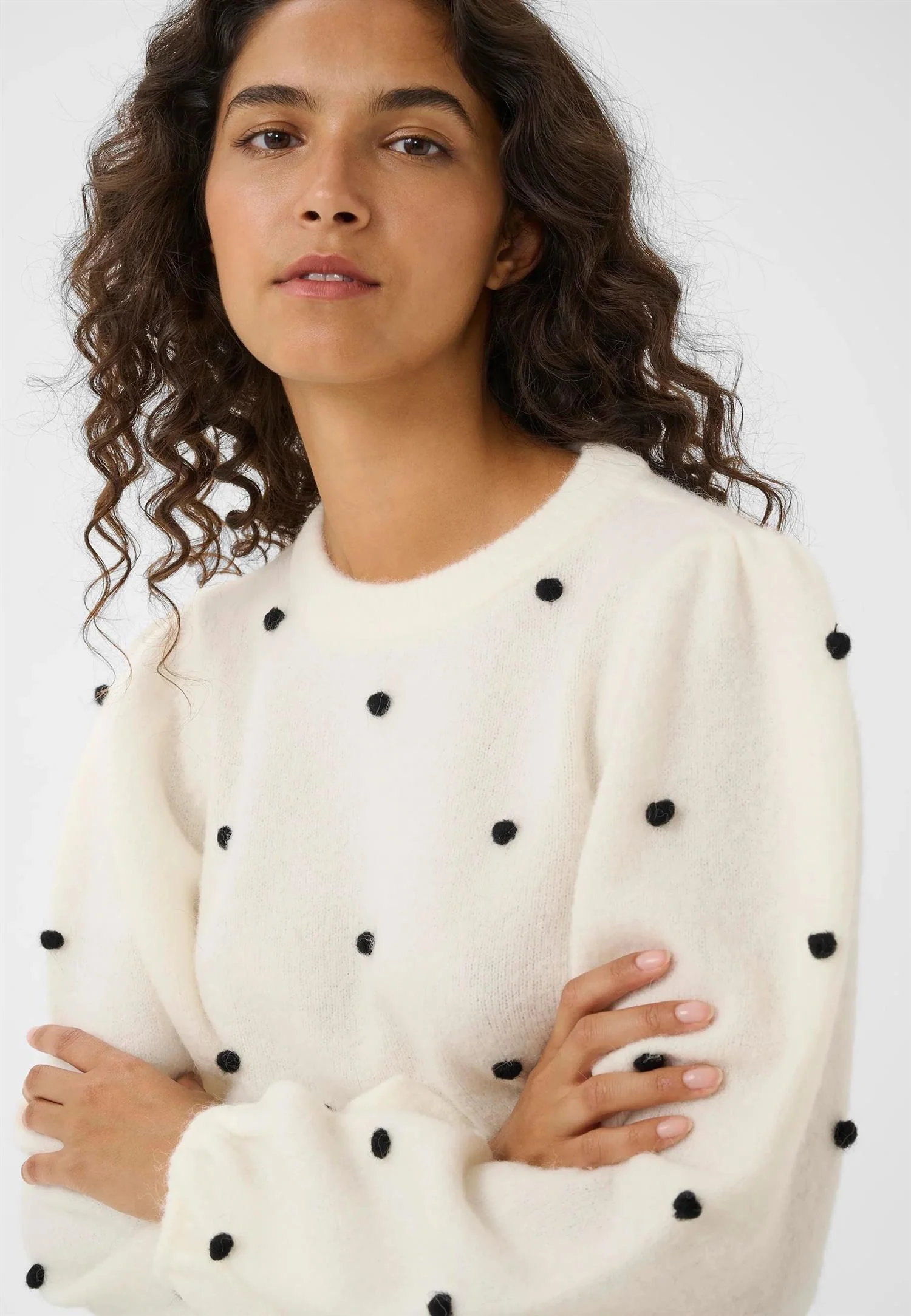 GZALPHA DOT PULLOVER Ivory - Image 3