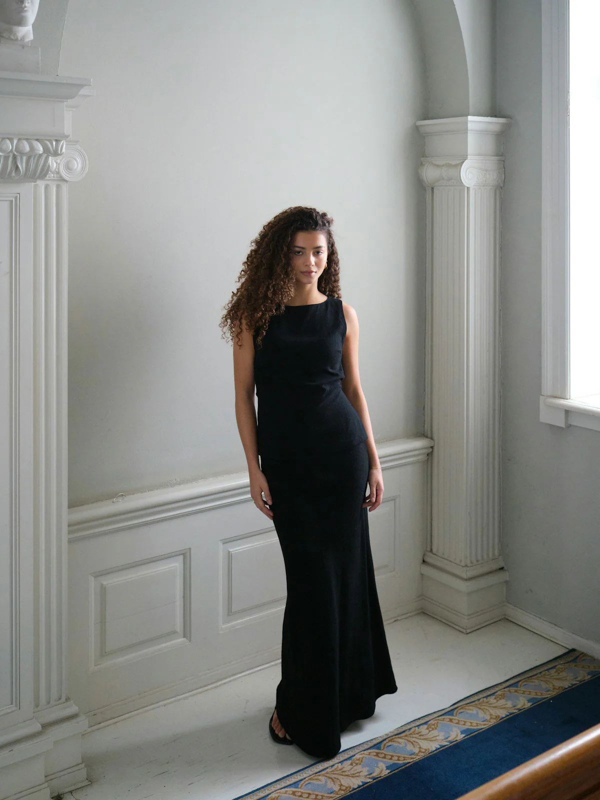 Viso Linen Skirt  Black - Image 5