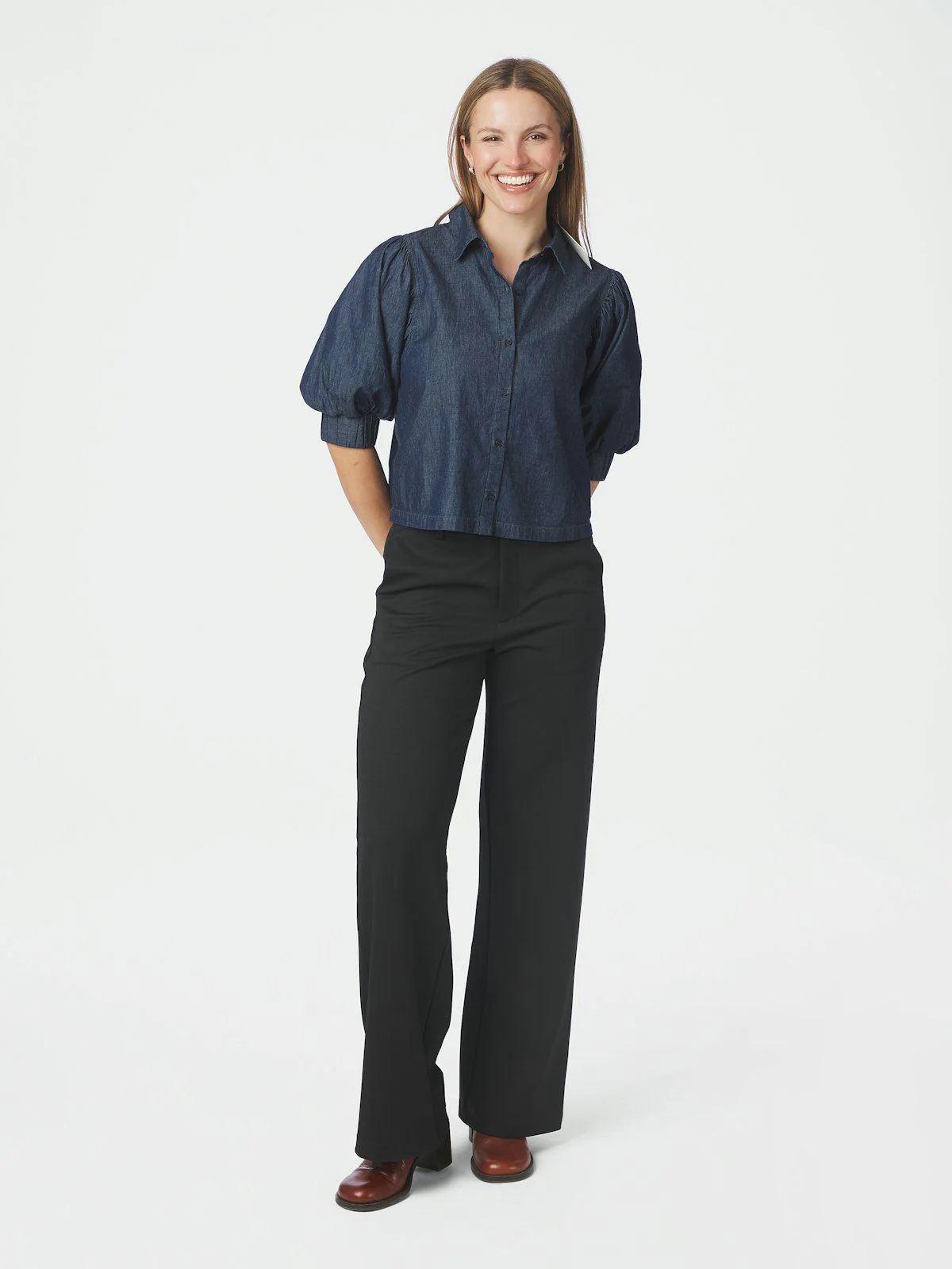 Etta Denim Shirt  Blue - Image 3