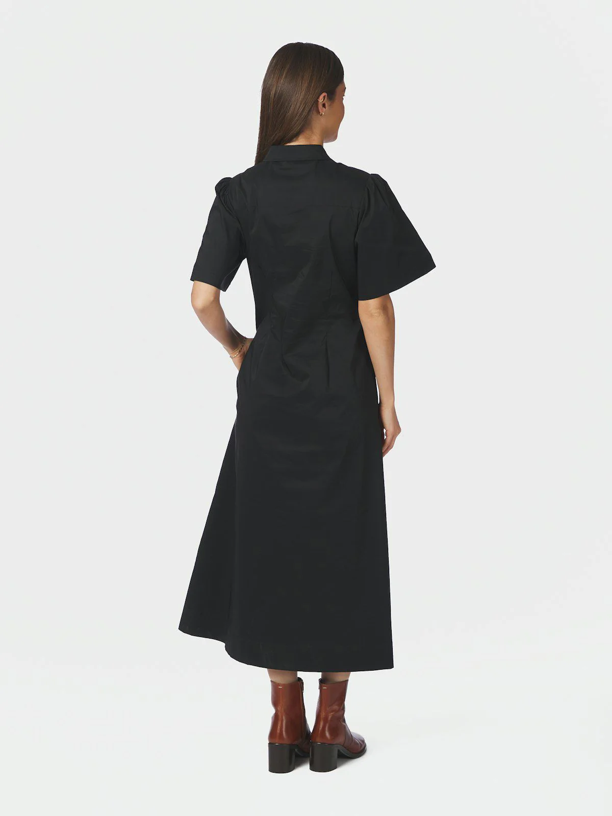 Baia Poplin Dress  Black - Image 3