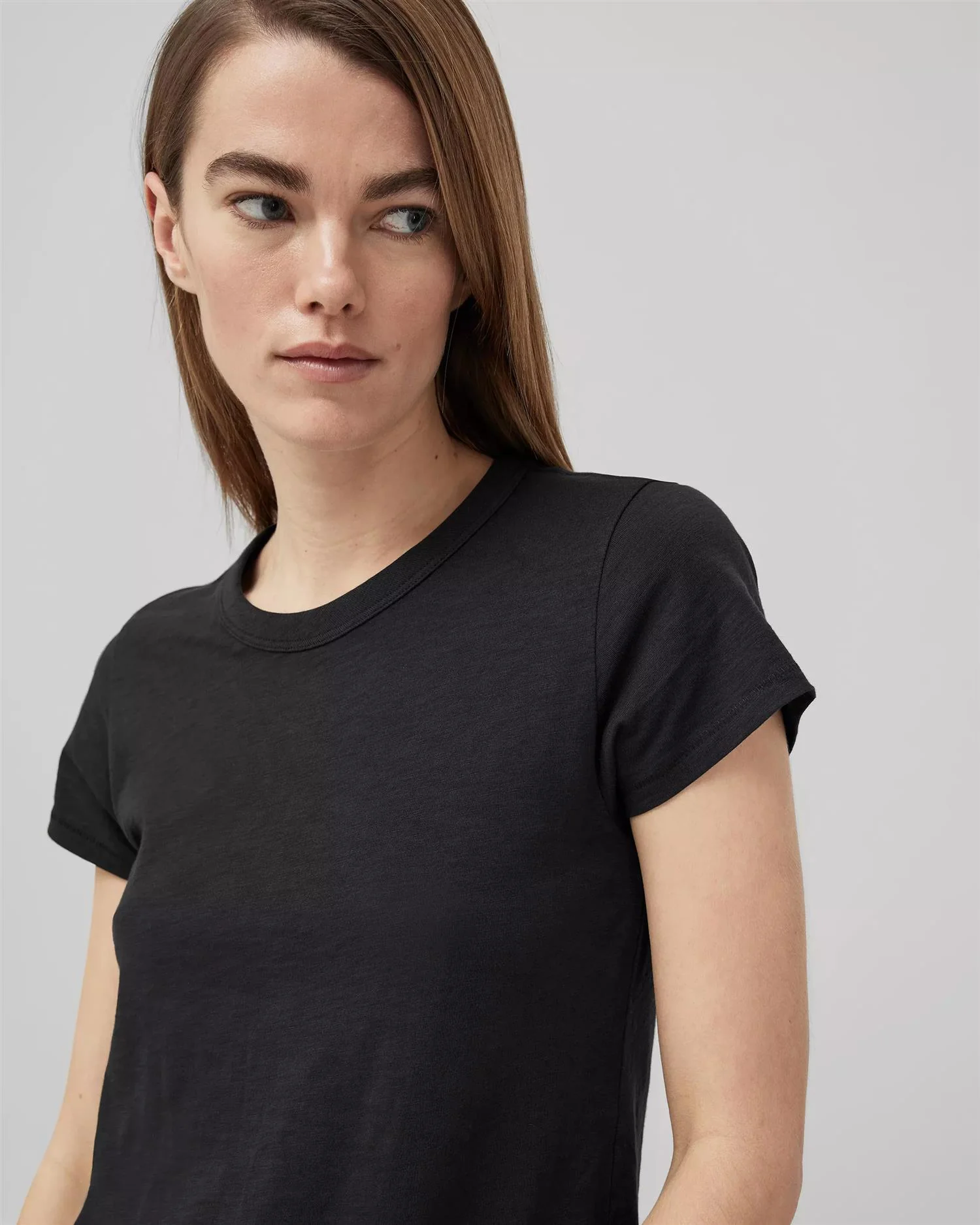 THE SLUB TEE  Black - Image 4