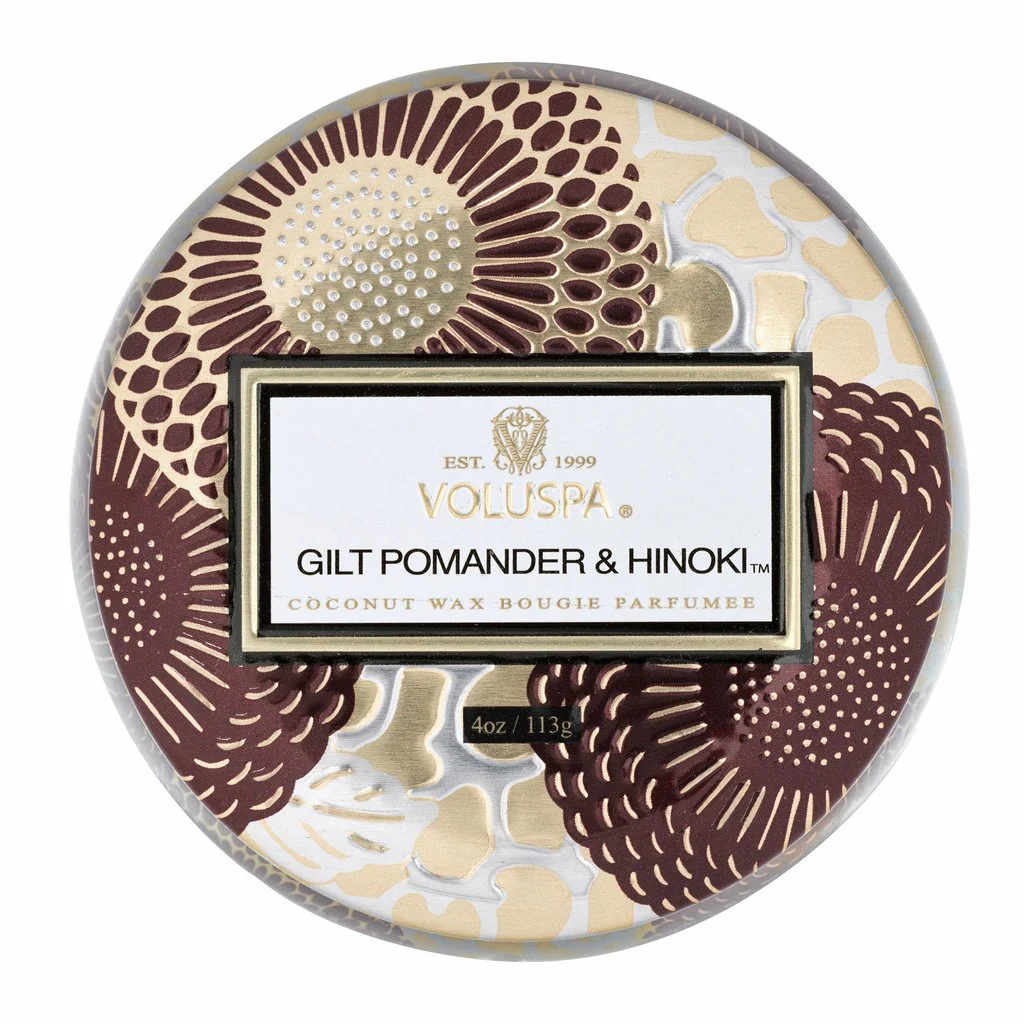 MINI TIN CANDLE 25T  Gilt Pomander & Hinoki - Image 2