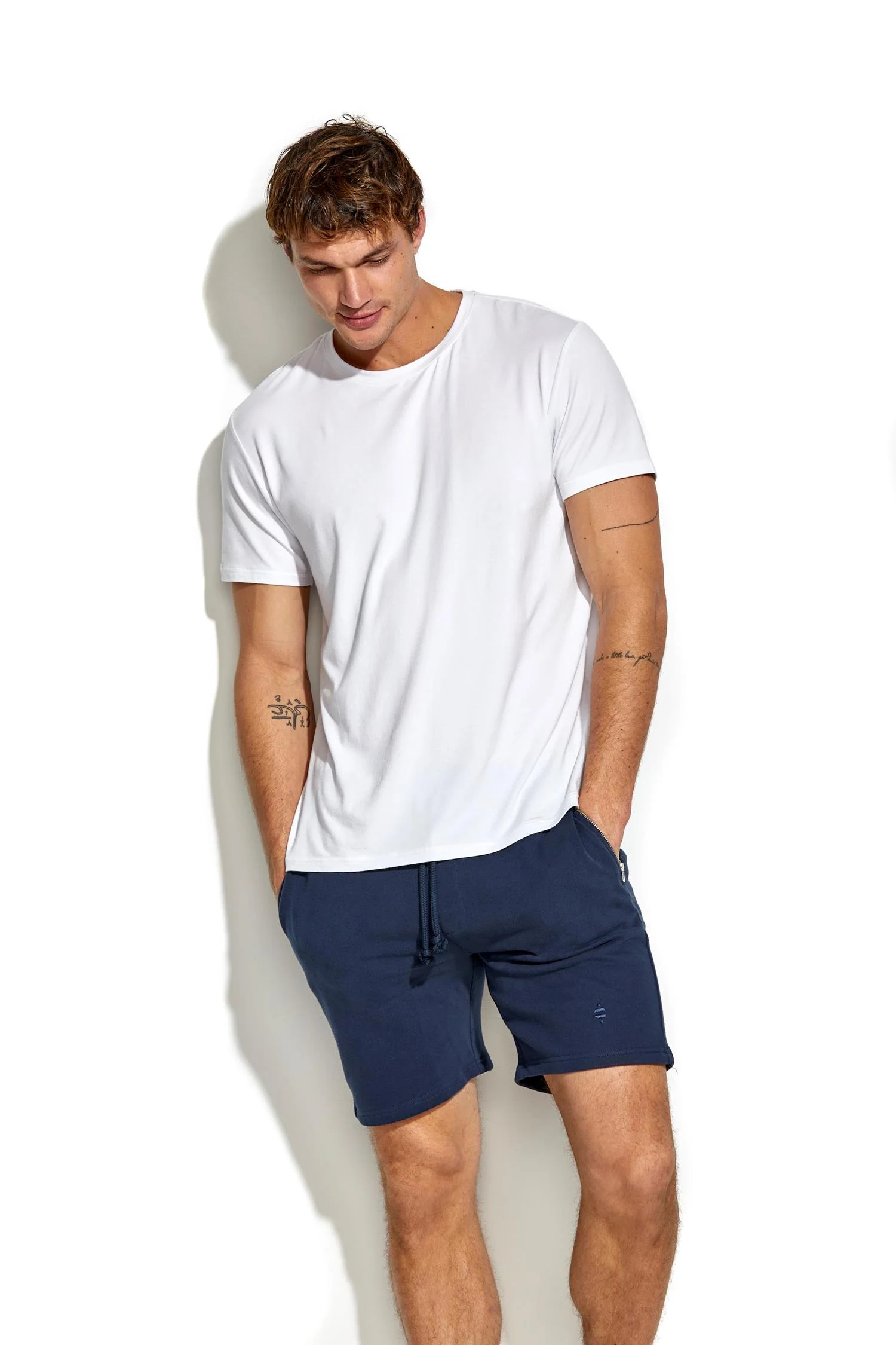 BAMBOO/COTTON TEE CREW  White