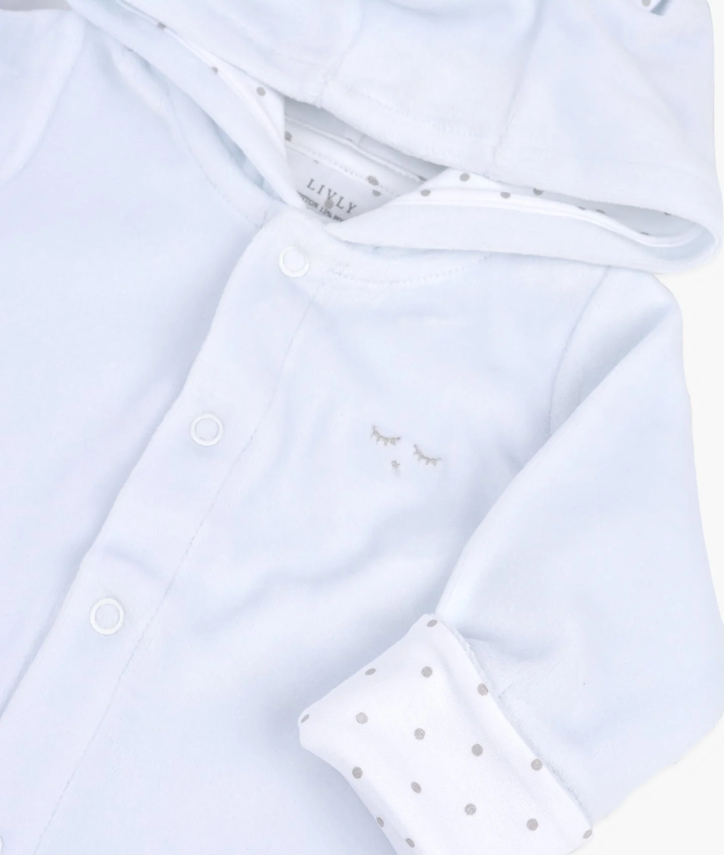 PLUSH BUNNY OVERALL  Light Blue - Image 3