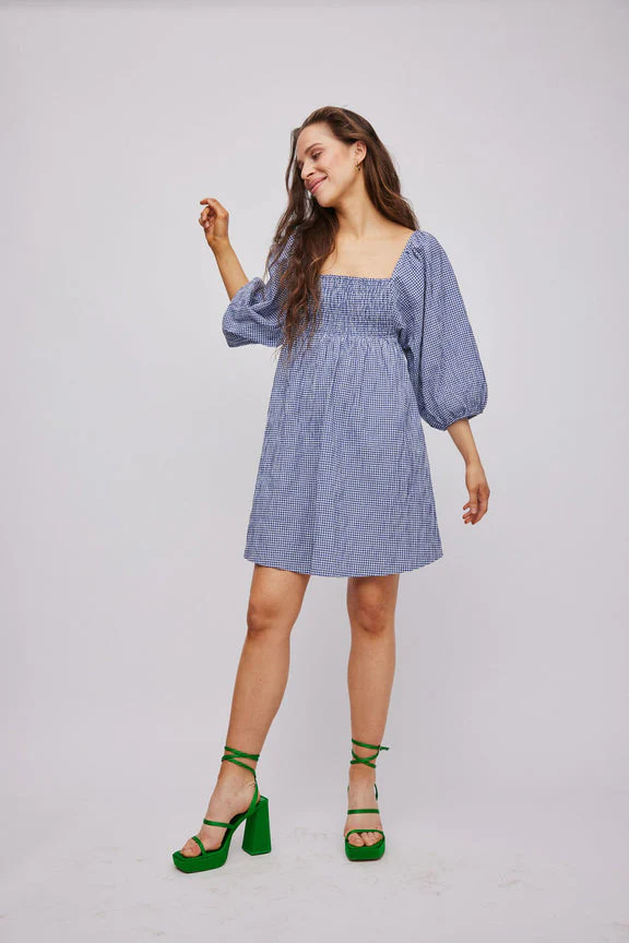 INDIANA SMOCK DRESS  Navy Blue - Image 2