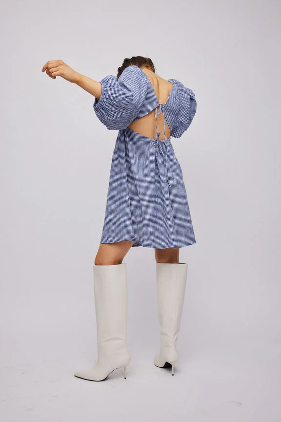 INDIANA SMOCK DRESS  Navy Blue - Image 3