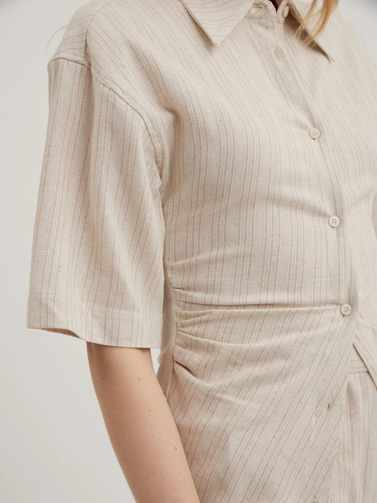 TUVA SHIRT Sand Stripe - Image 3